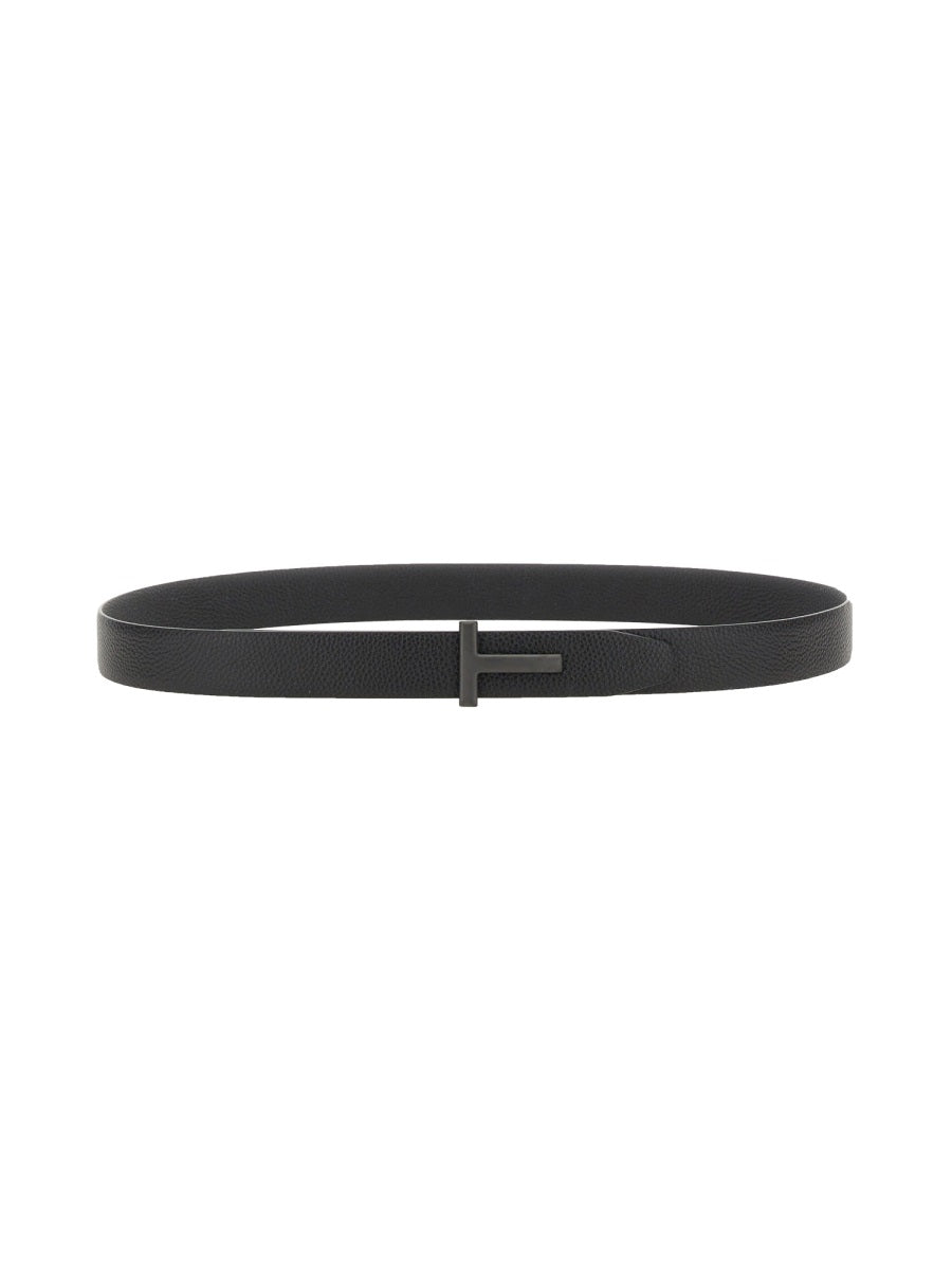 Tom Ford Men Cintura Con Fibbia "T" TOM FORD