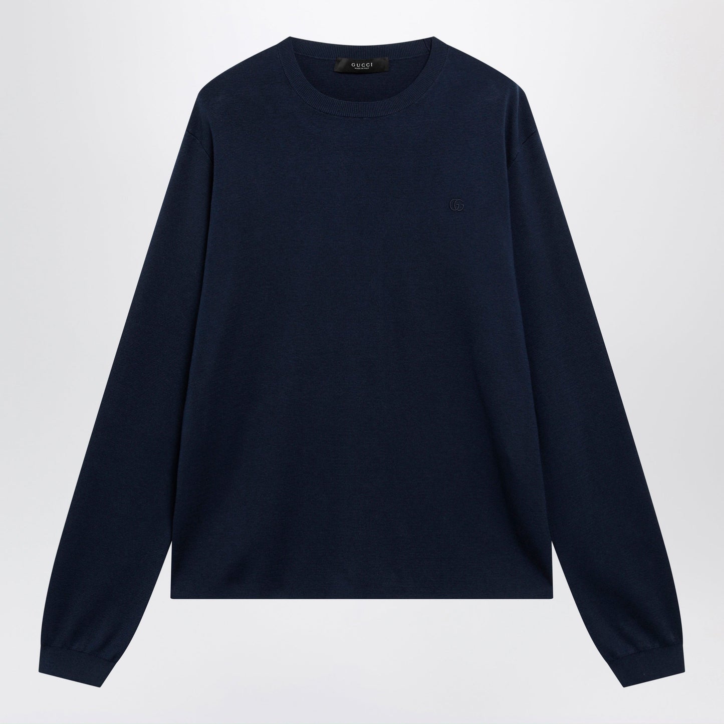 Gucci Ink Blue Silk And Cotton Sweater Men GUCCI