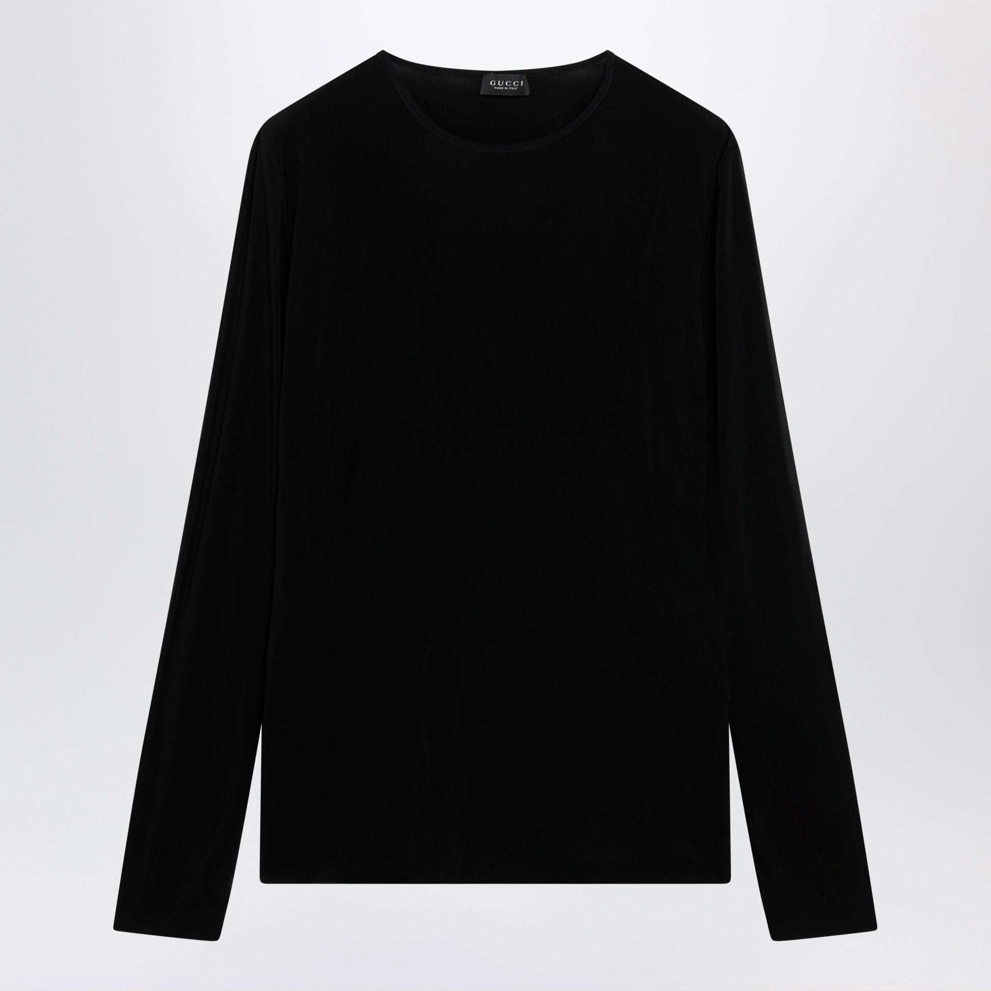 Gucci Black Crew-Neck Knit In Viscose Blend Men GUCCI