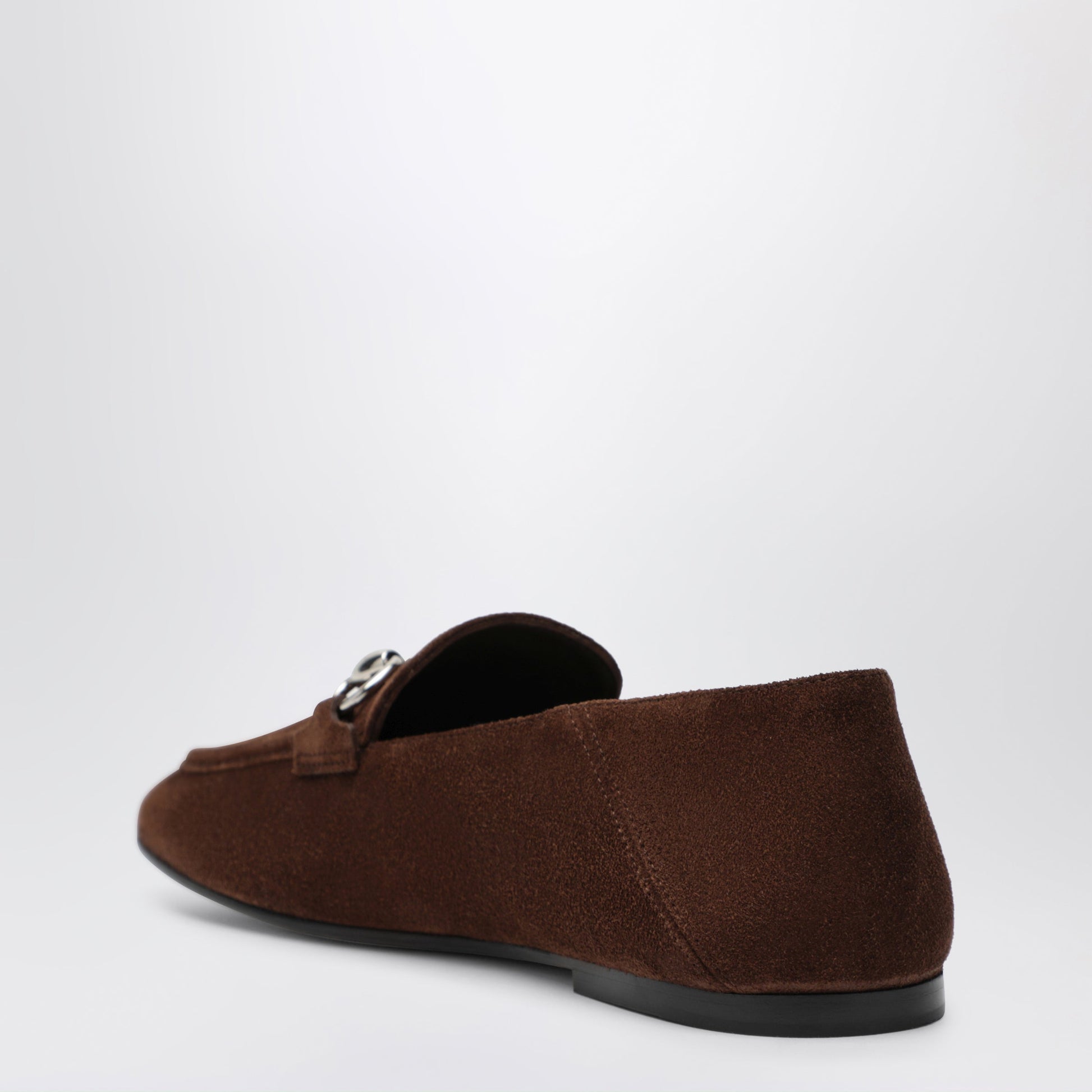 Gucci Jordaan Soft Suede Loafers In Dark Brown Women GUCCI