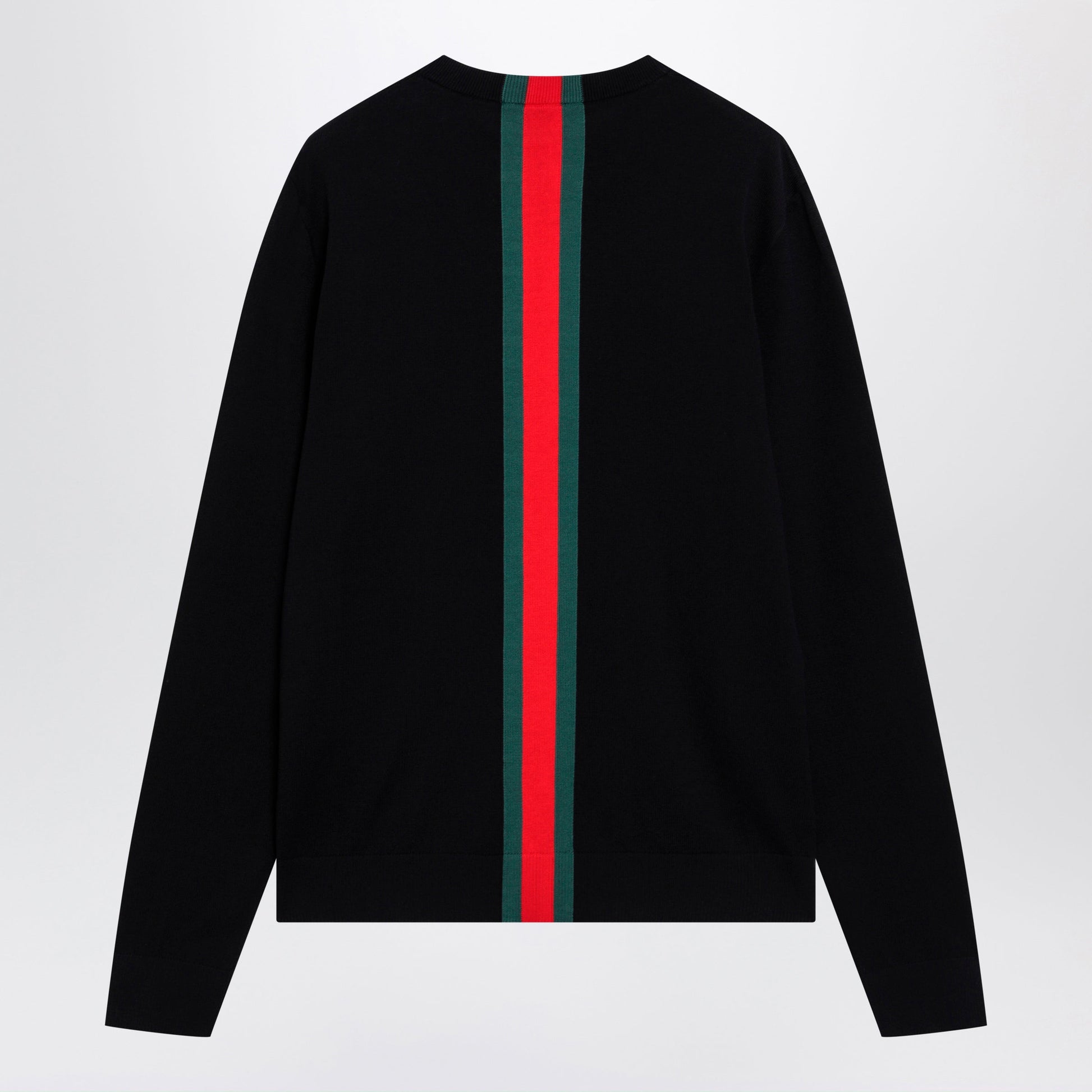 Gucci Knitted Cotton Sweater With Web Ribbon Men GUCCI