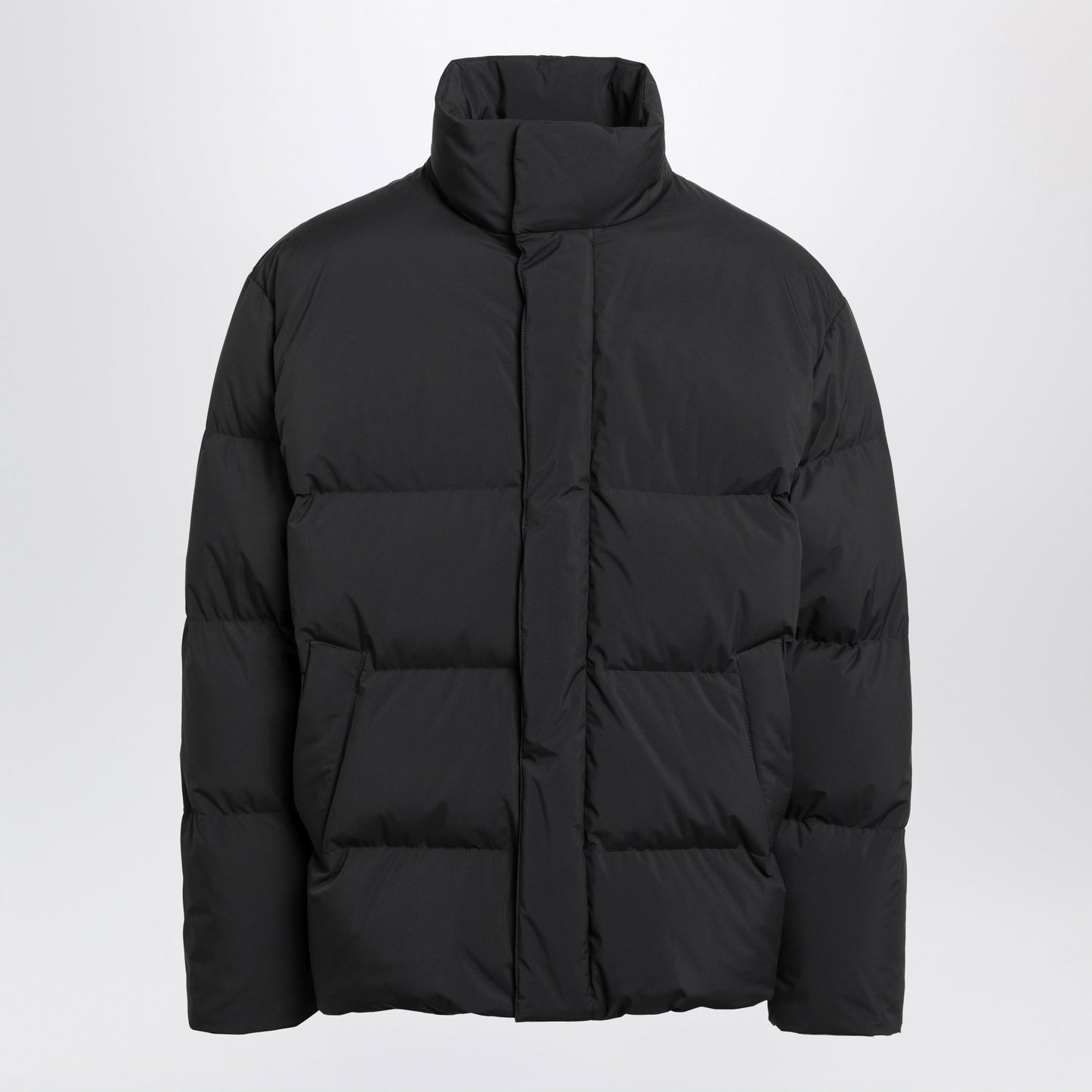 Saint Laurent Black Quilted High-Neck Jacket Men SAINT LAURENT