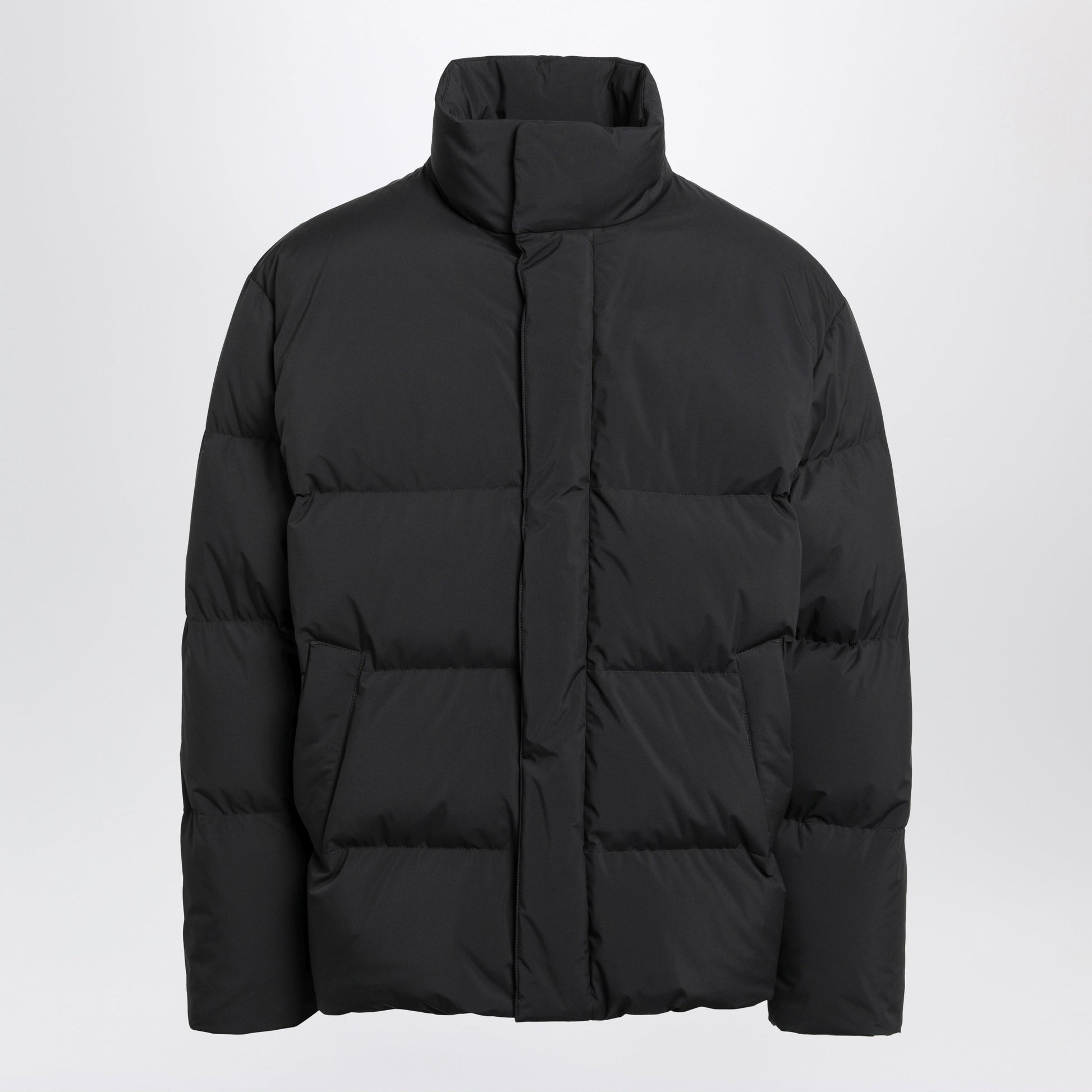 Saint Laurent Black Quilted High-Neck Jacket Men SAINT LAURENT