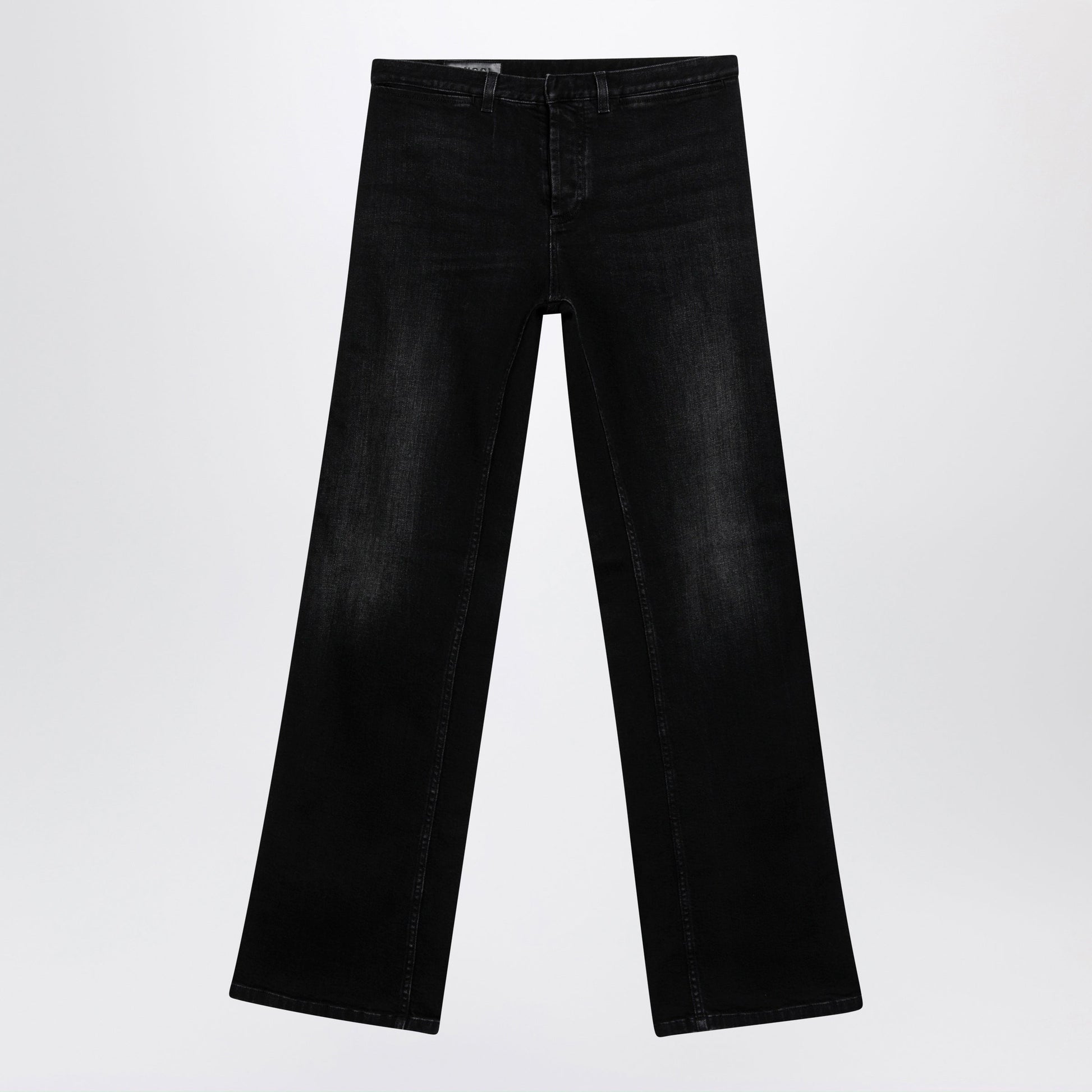 Gucci Low-Rise Cotton Denim Jeans With Web Tape In Black Men GUCCI