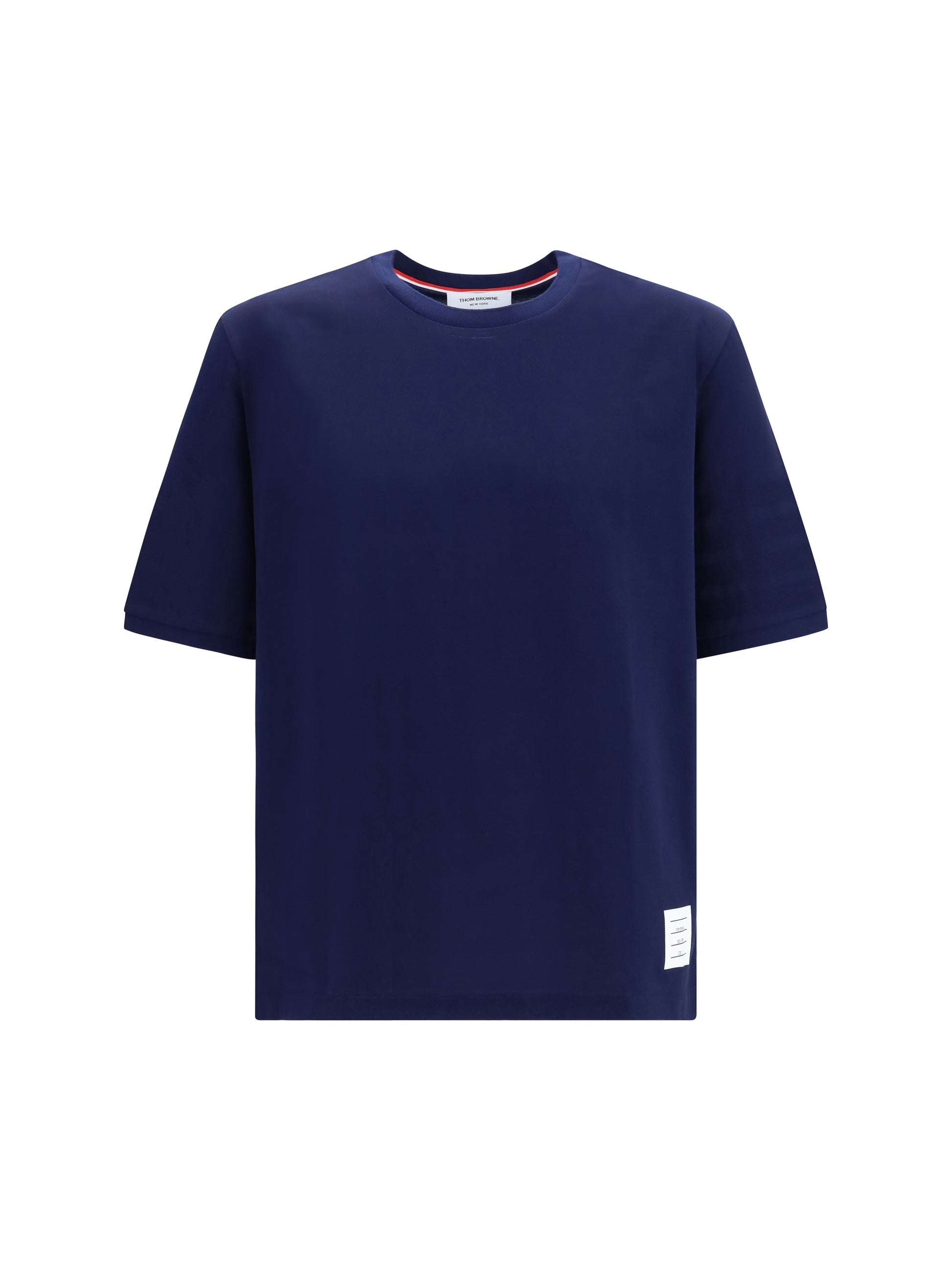 Thom Browne Men Jersey T-Shirt With Ribbed Cuffs THOM BROWNE