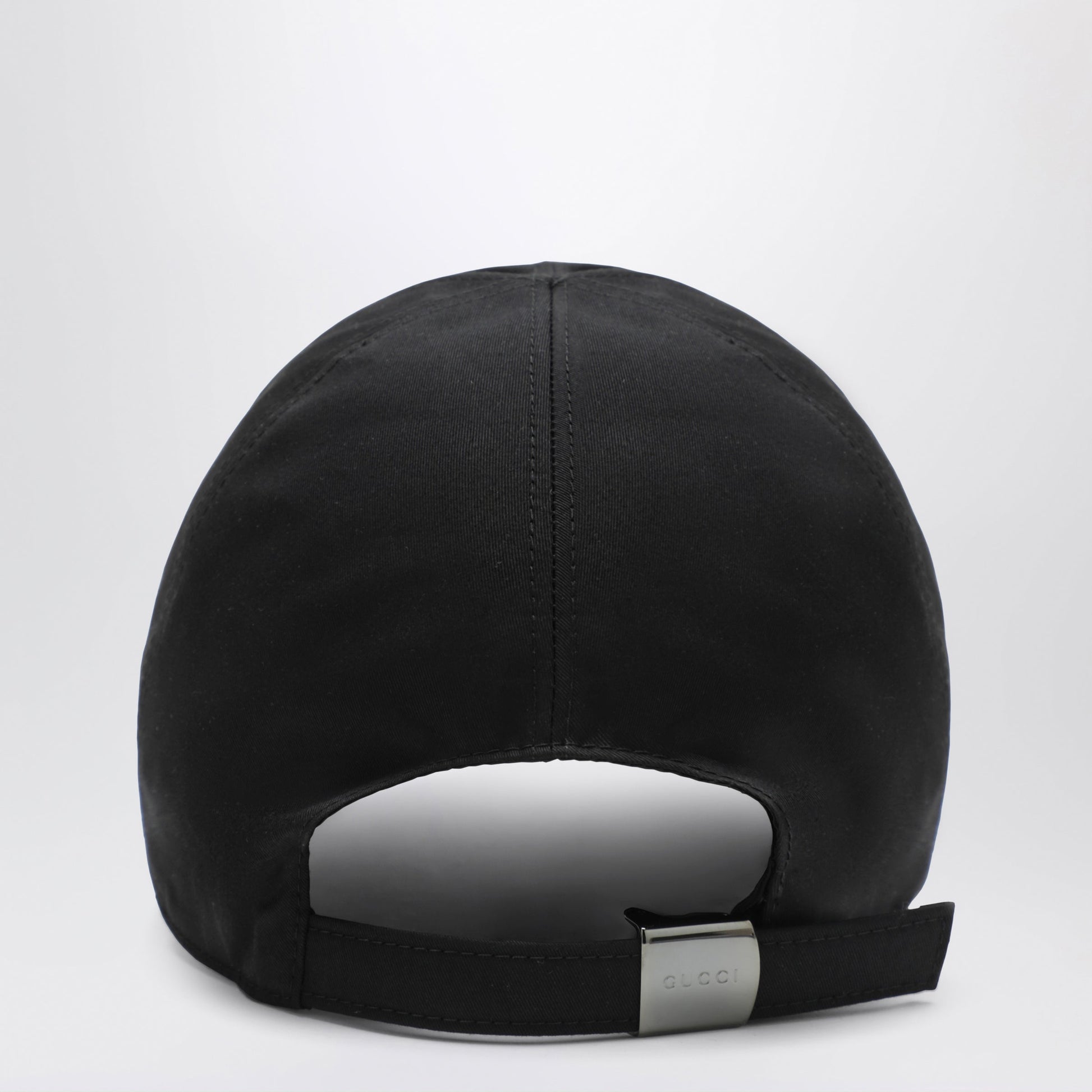 Gucci Black Cotton Baseball Cap With Gg Trim Men GUCCI