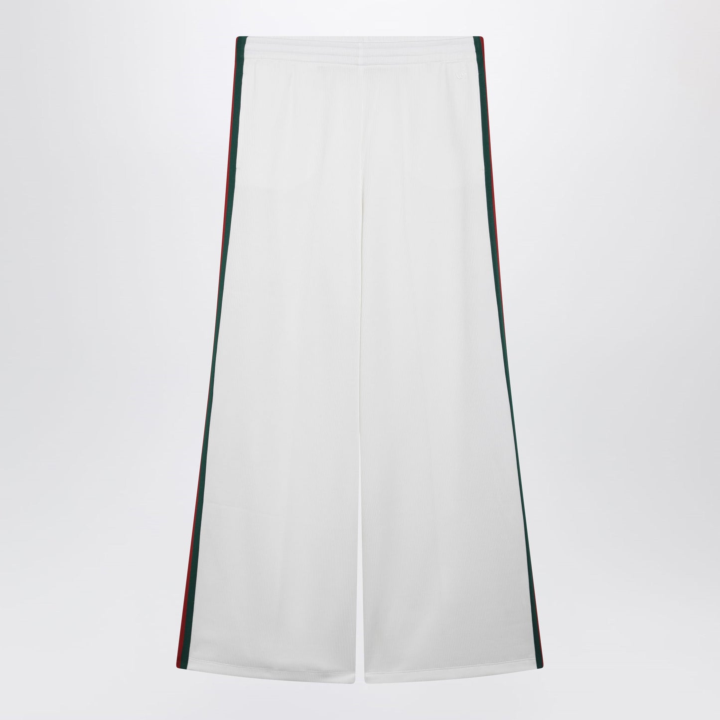 Gucci White Cotton Jersey Leisure Trousers With Web Stripe Women GUCCI