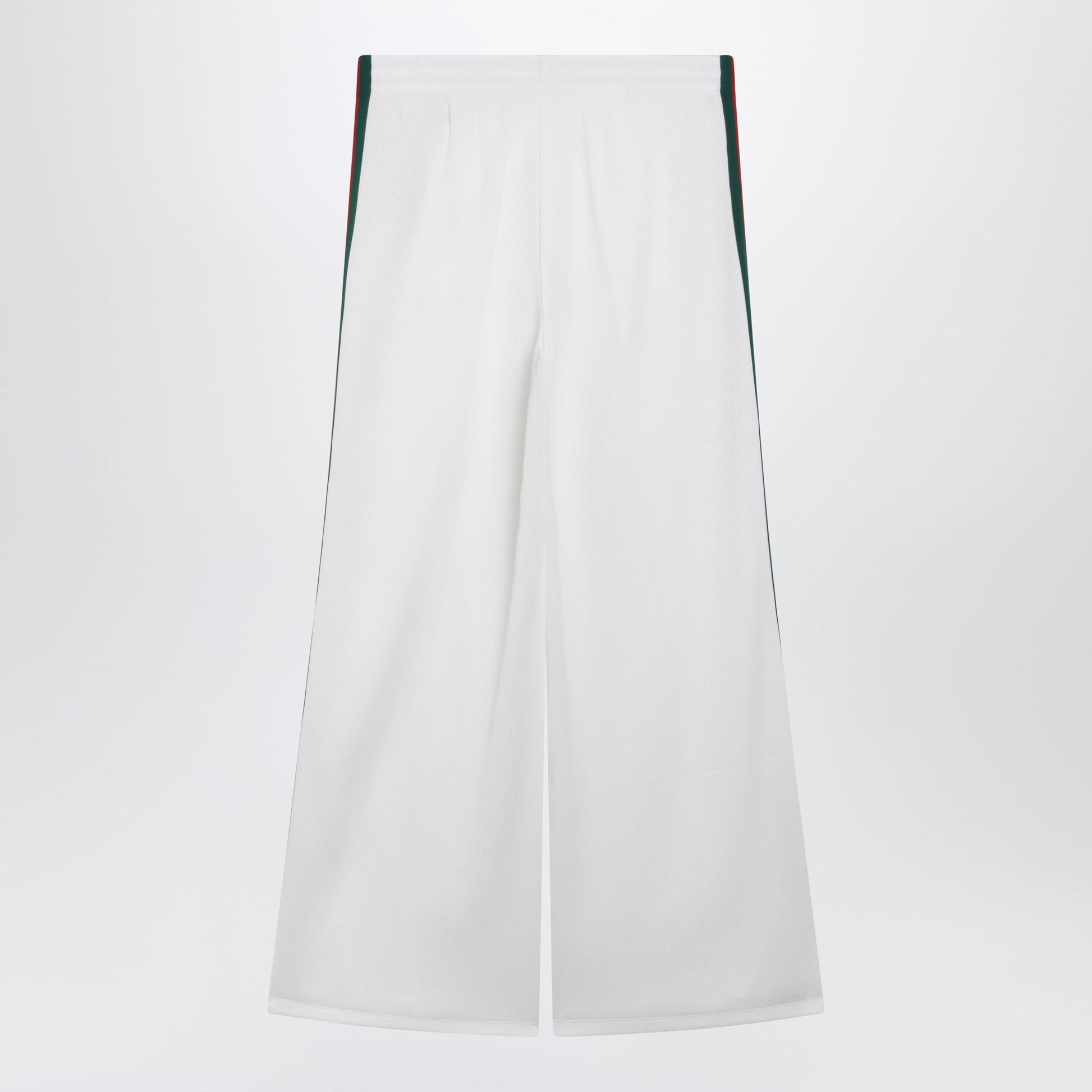Gucci White Cotton Jersey Leisure Trousers With Web Stripe Women GUCCI