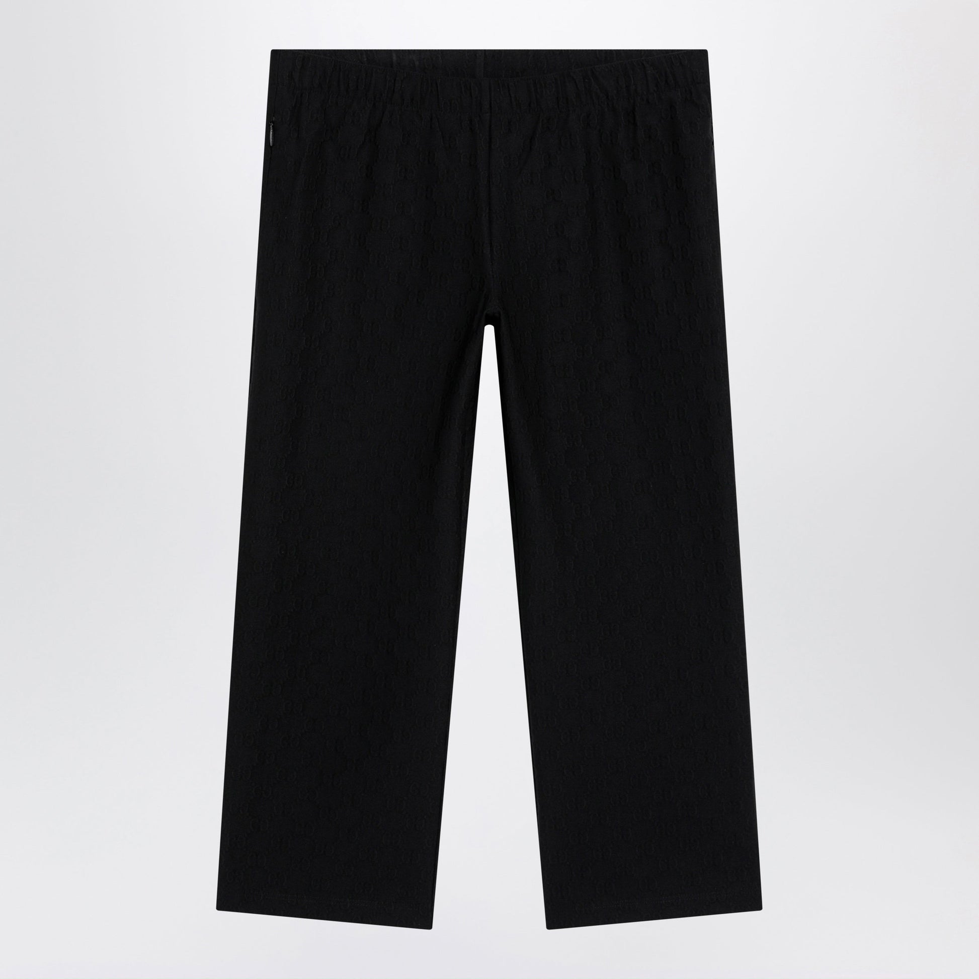 Gucci Gg Jacquard Jersey Pants With Elastic Waist In Black Women GUCCI