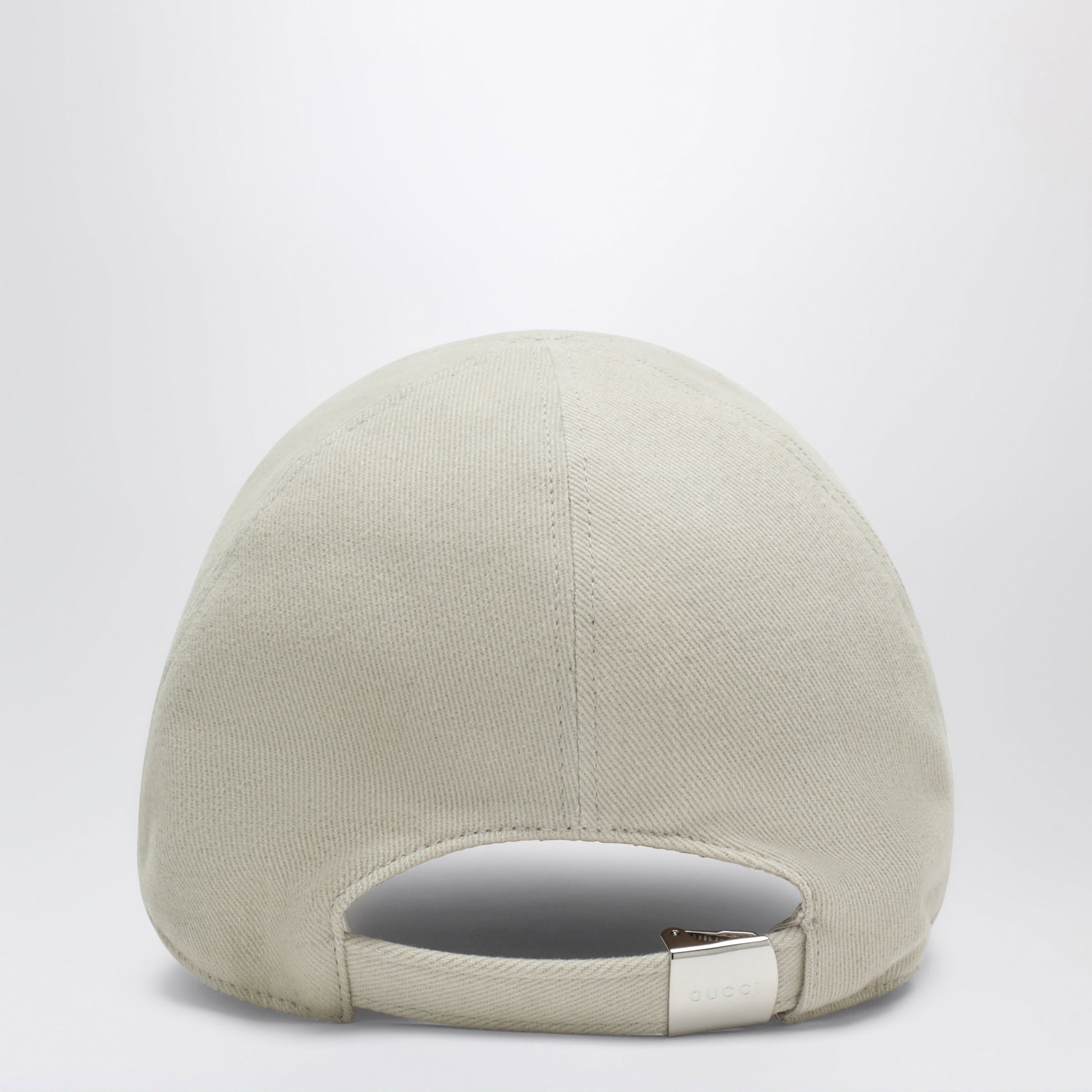 Gucci Beige Cotton Baseball Cap With Embroidered Logo Men GUCCI