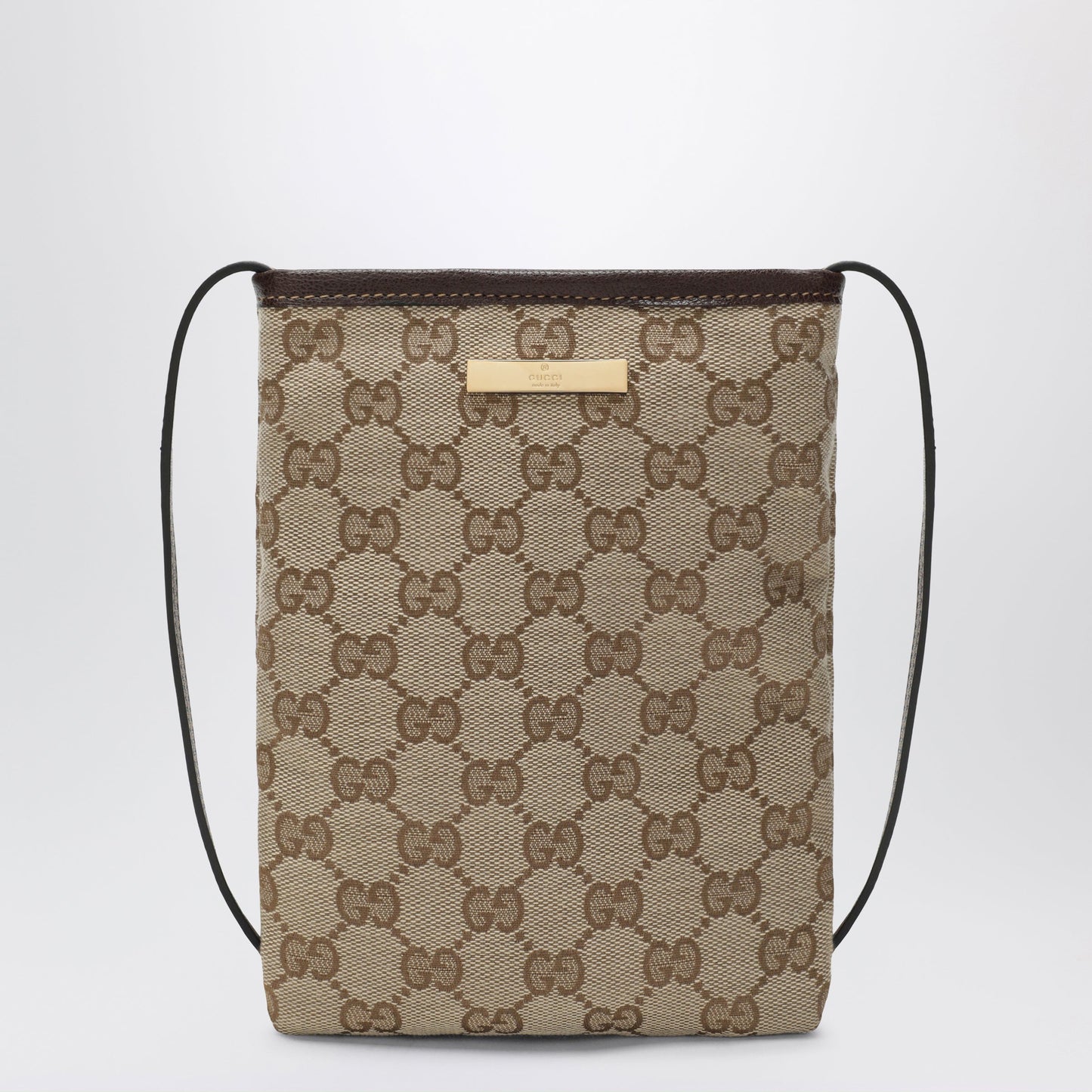 Gucci Smartphone Pouch In Sand/Brown Gg Canvas Women GUCCI