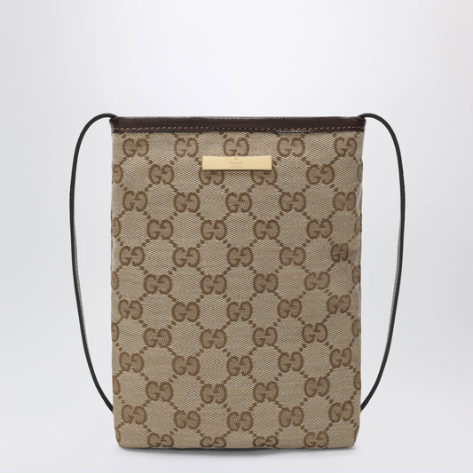 Gucci Smartphone Pouch In Sand/Brown Gg Canvas Women GUCCI