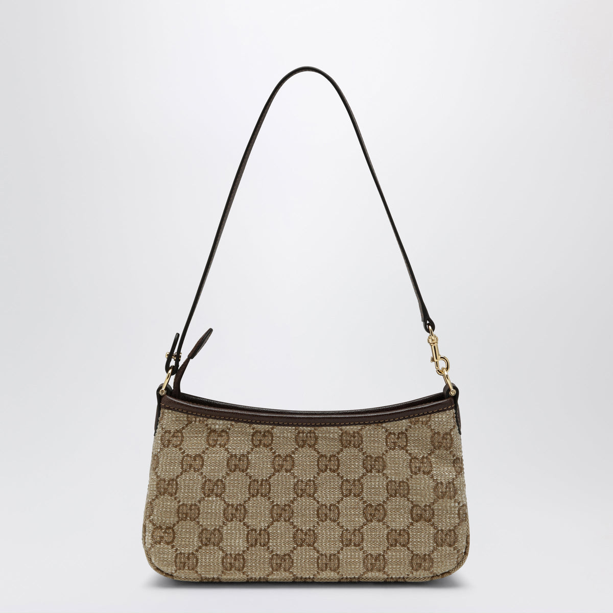Gucci Brown Gossip Shoulder Bag In Gg Fabric Women GUCCI