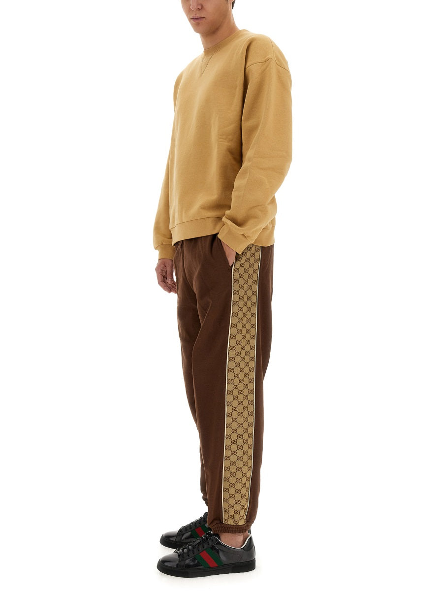 Gucci Men Sweatshirt With Web Ribbon GUCCI