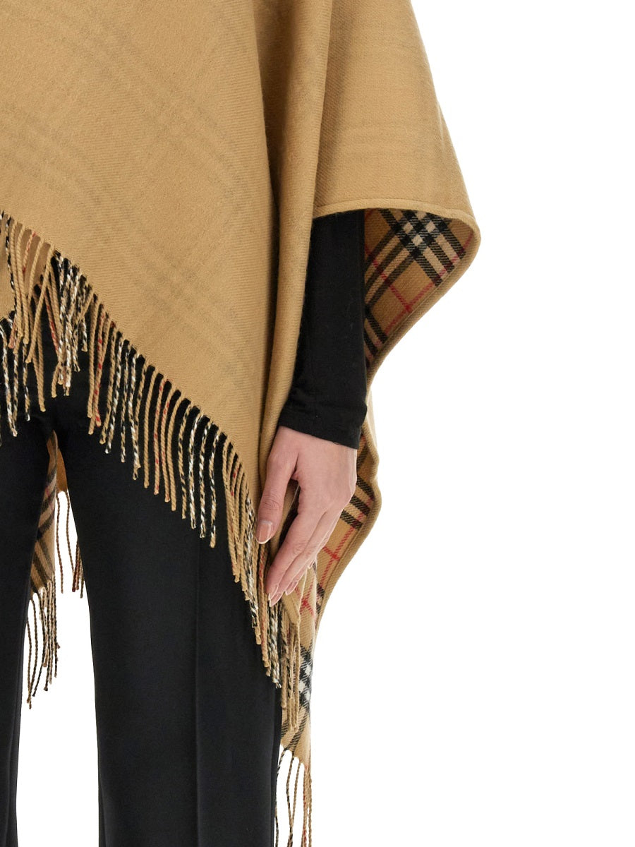 Burberry Women Reversible Check Wool Cape BURBERRY