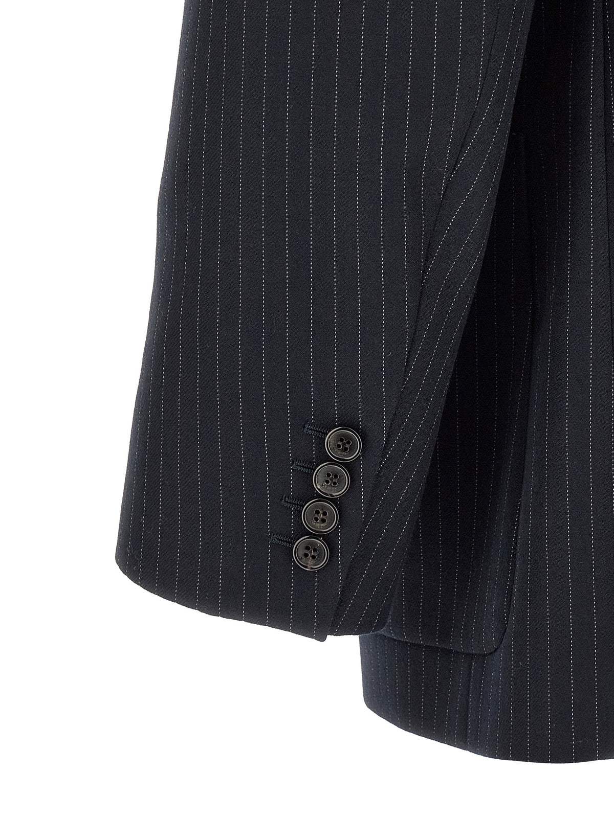 Saint Laurent Men Pinstriped Double-Breasted Blazer SAINT LAURENT
