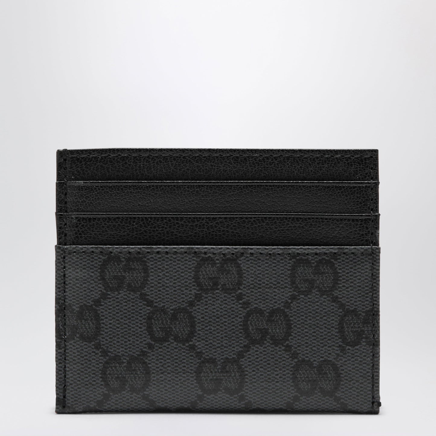 Gucci Essence Classic Black Coated Canvas Card Holder Men GUCCI