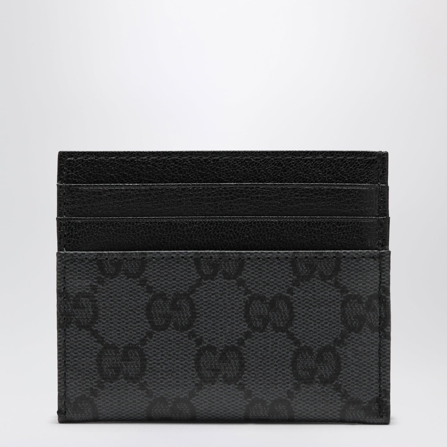 Gucci Essence Classic Black Coated Canvas Card Holder Men GUCCI