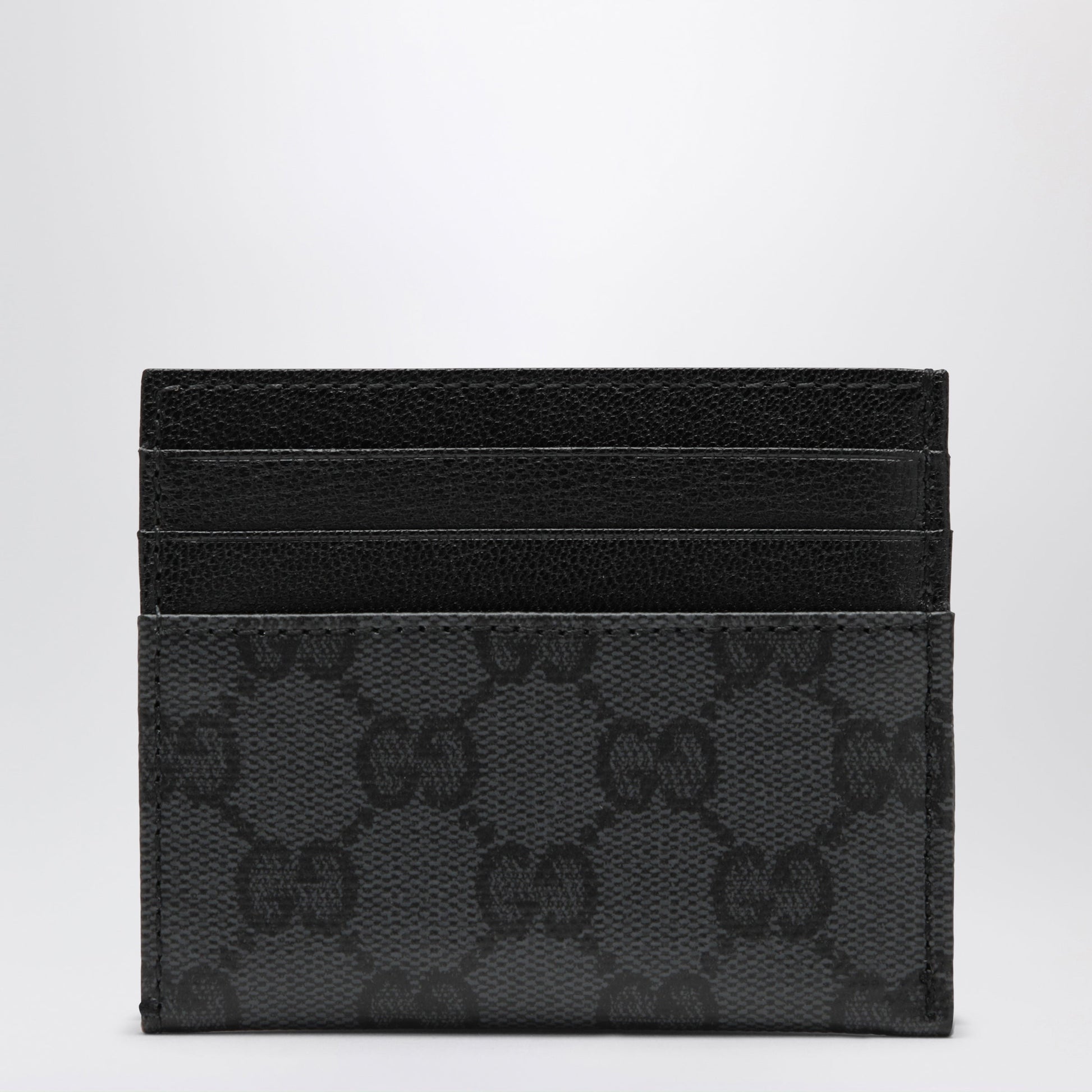 Gucci Essence Classic Black Coated Canvas Card Holder Men GUCCI