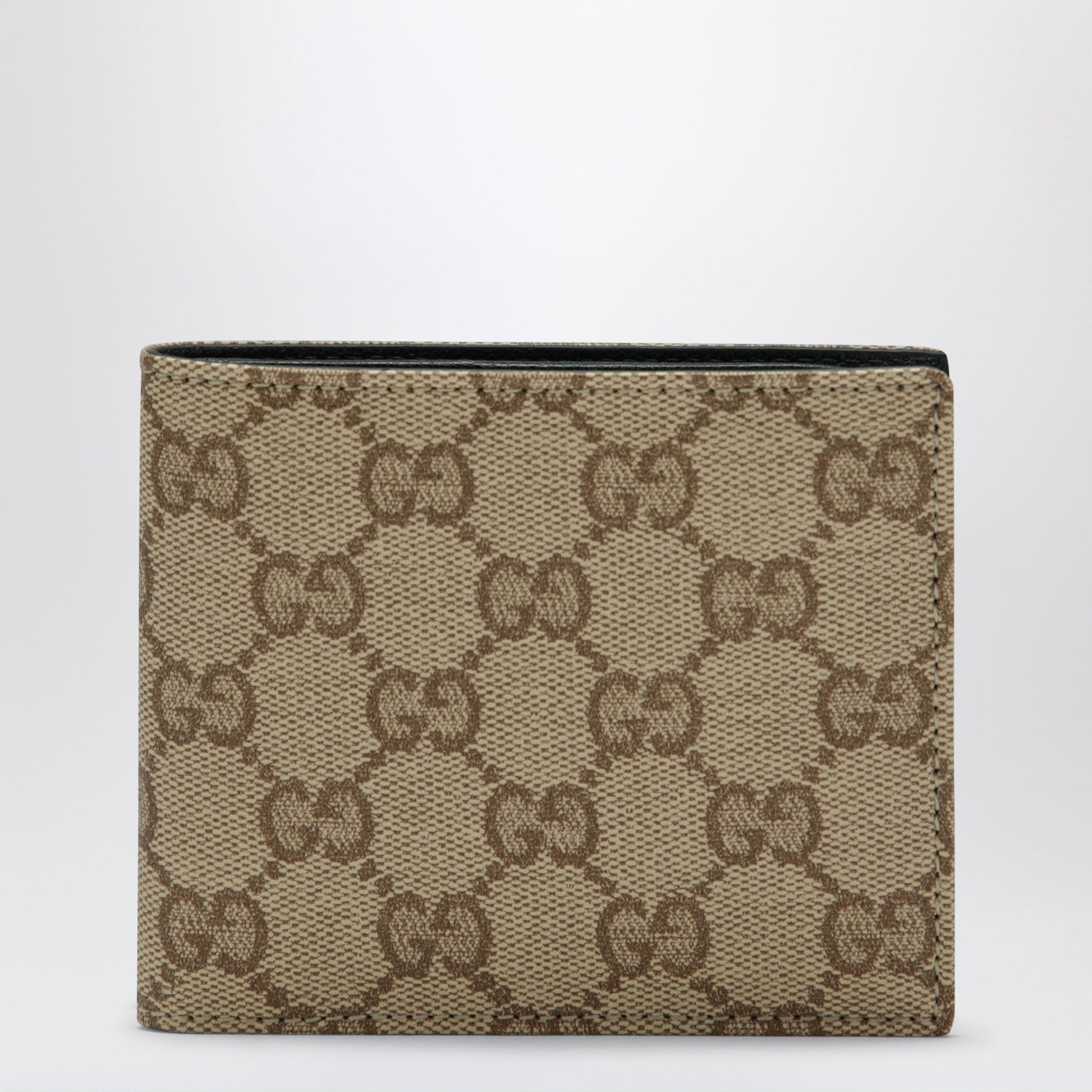 Gucci Beige Sand Gg Canvas Essence Classic Bi-Fold Wallet Men GUCCI