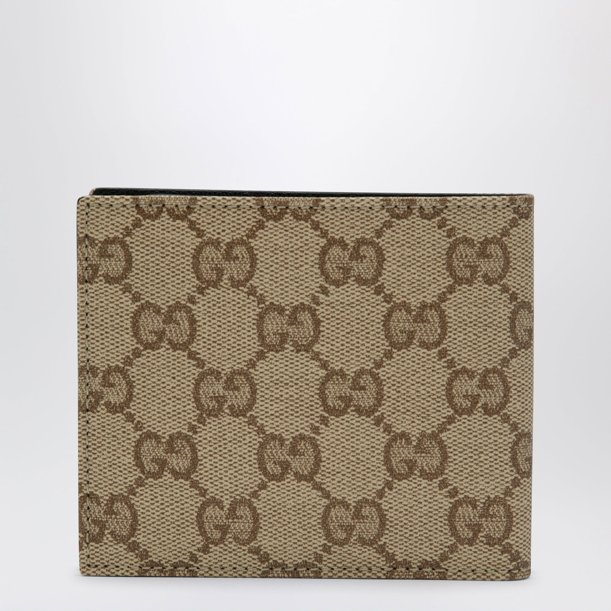 Gucci Beige Sand Gg Canvas Essence Classic Bi-Fold Wallet Men GUCCI