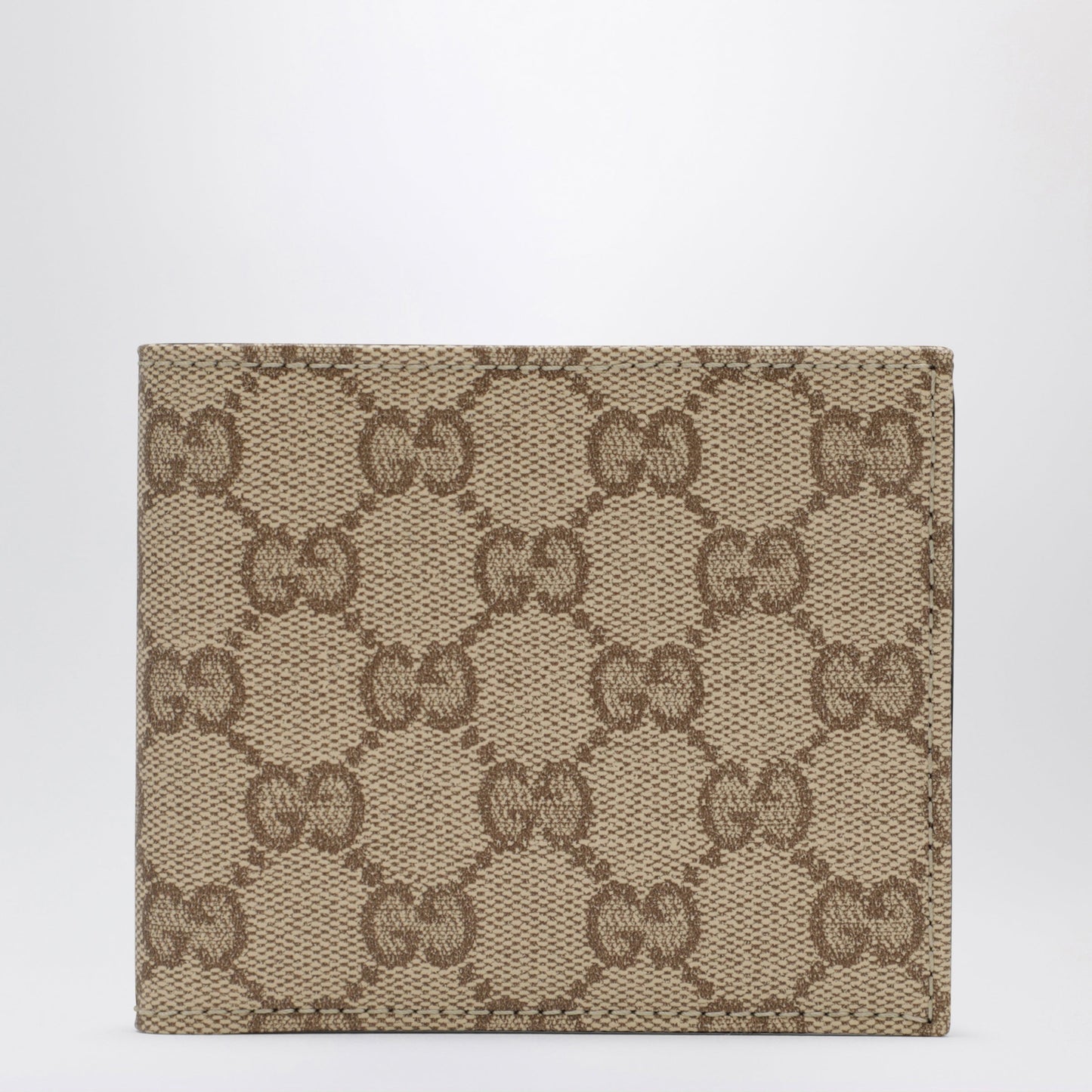 Gucci Essence Classic Bi-Fold Wallet In Sand Beige Gg Canvas Men GUCCI