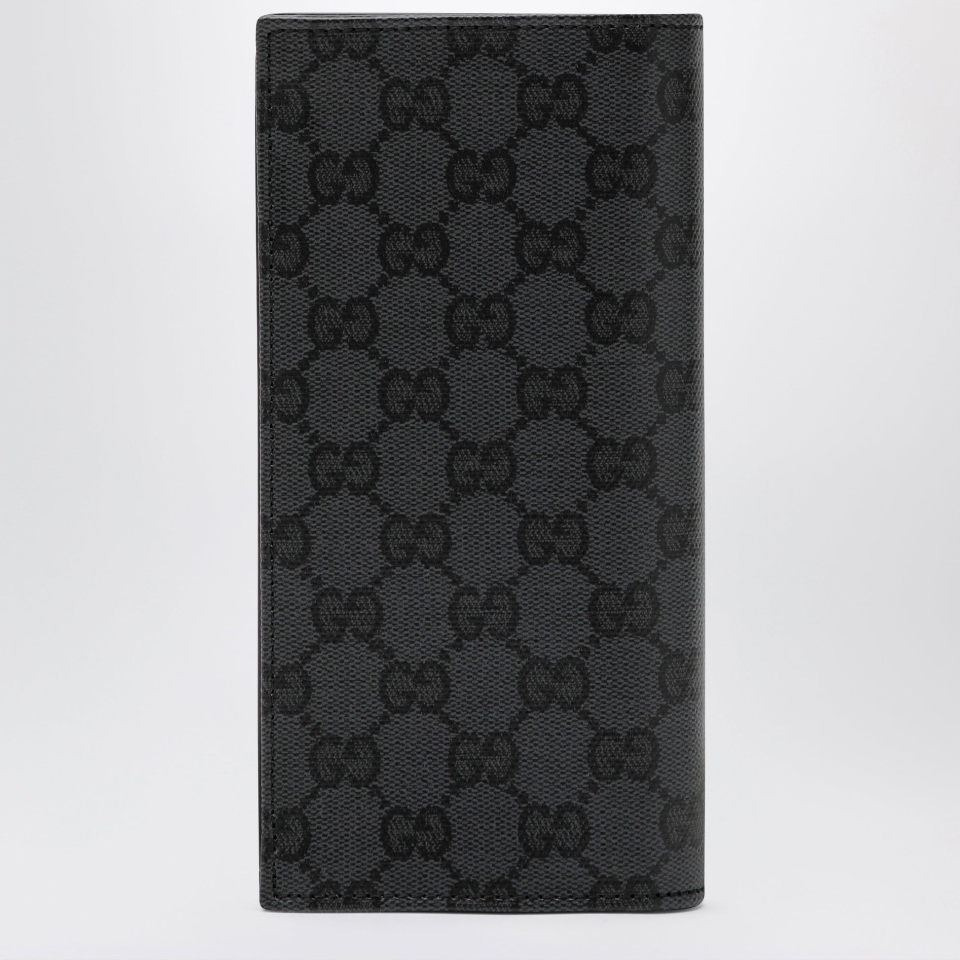 Gucci Essence Classic Long Wallet In Black Gg Fabric Men GUCCI
