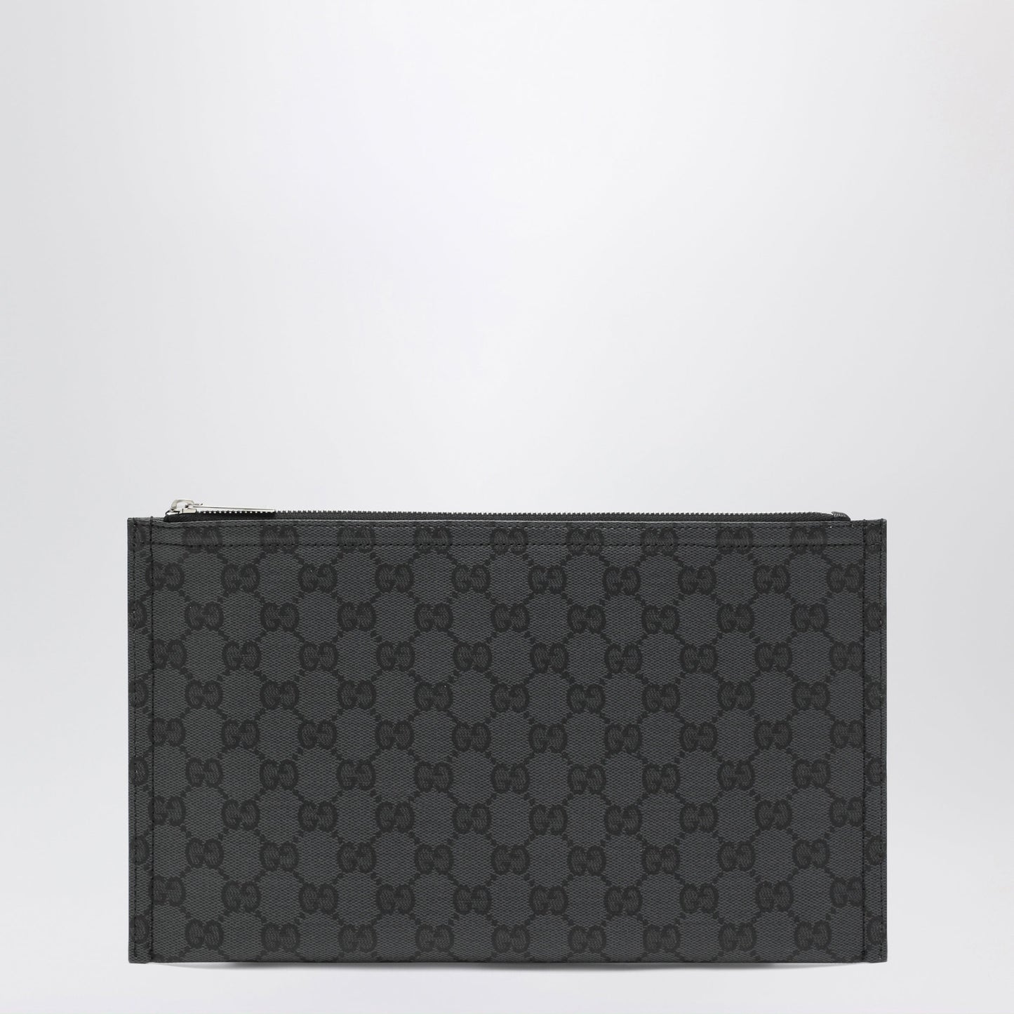 Gucci Medium Gucci Essence Classic Pouch In Black Gg Coated Canvas Men GUCCI