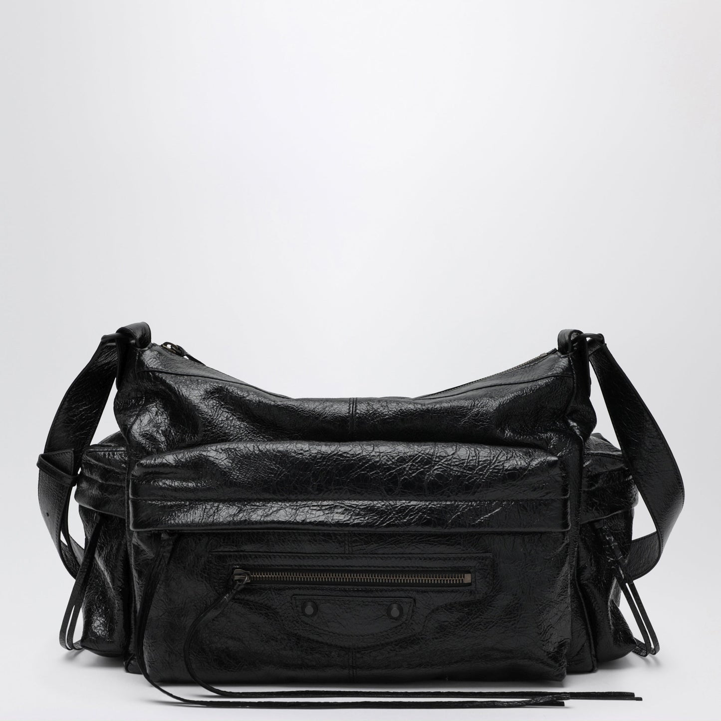 Balenciaga Le City Medium Multi-Pocket Lambskin Crossbody Bag Black Men BALENCIAGA