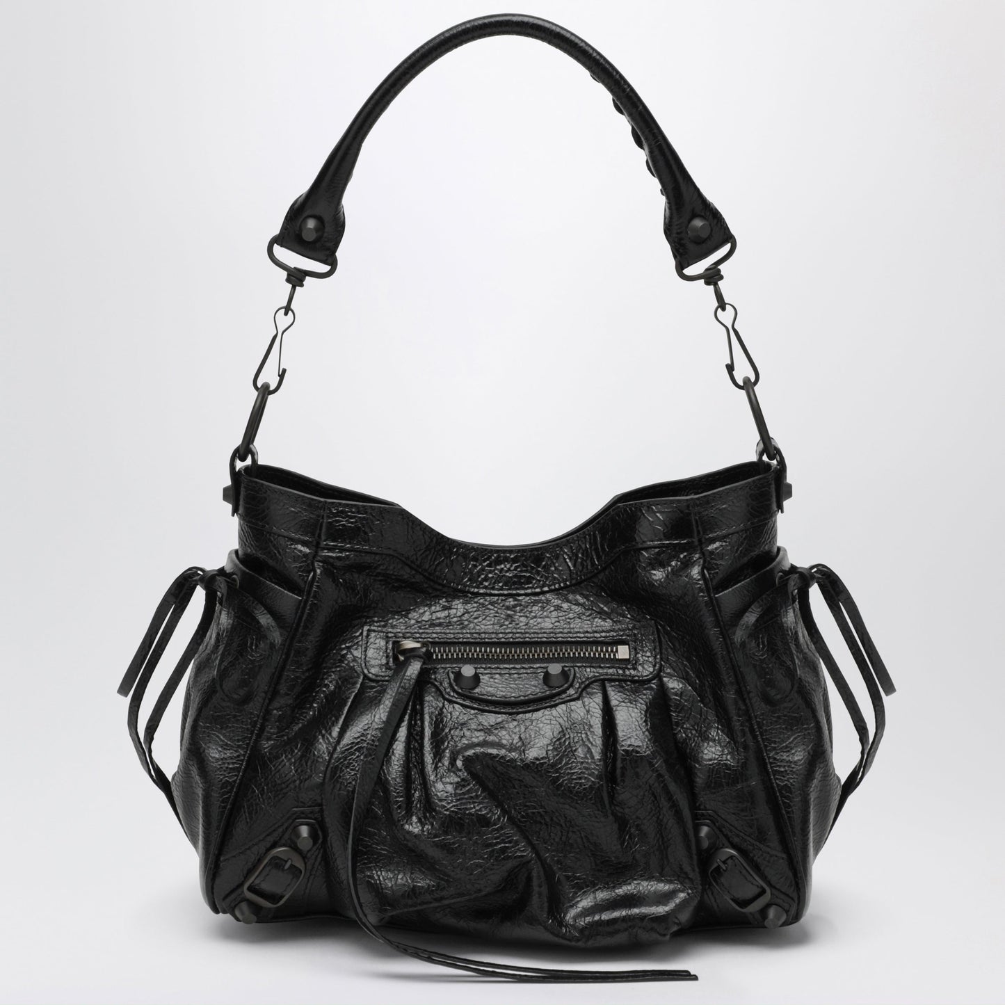 Balenciaga Small Le City Bucket Bag In Lambskin Black Women BALENCIAGA