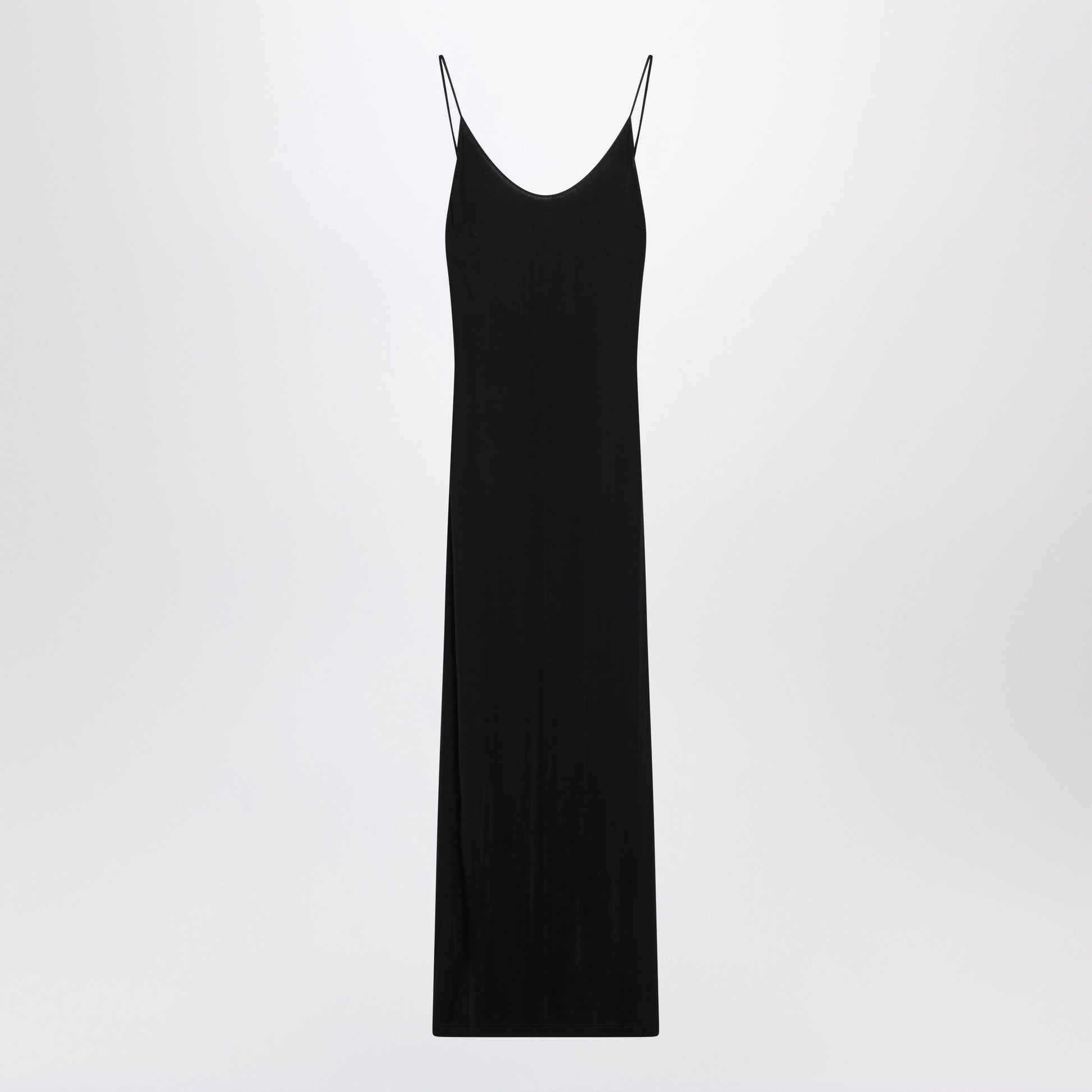 Saint Laurent Backless Black Viscose Maxi Dress Women SAINT LAURENT