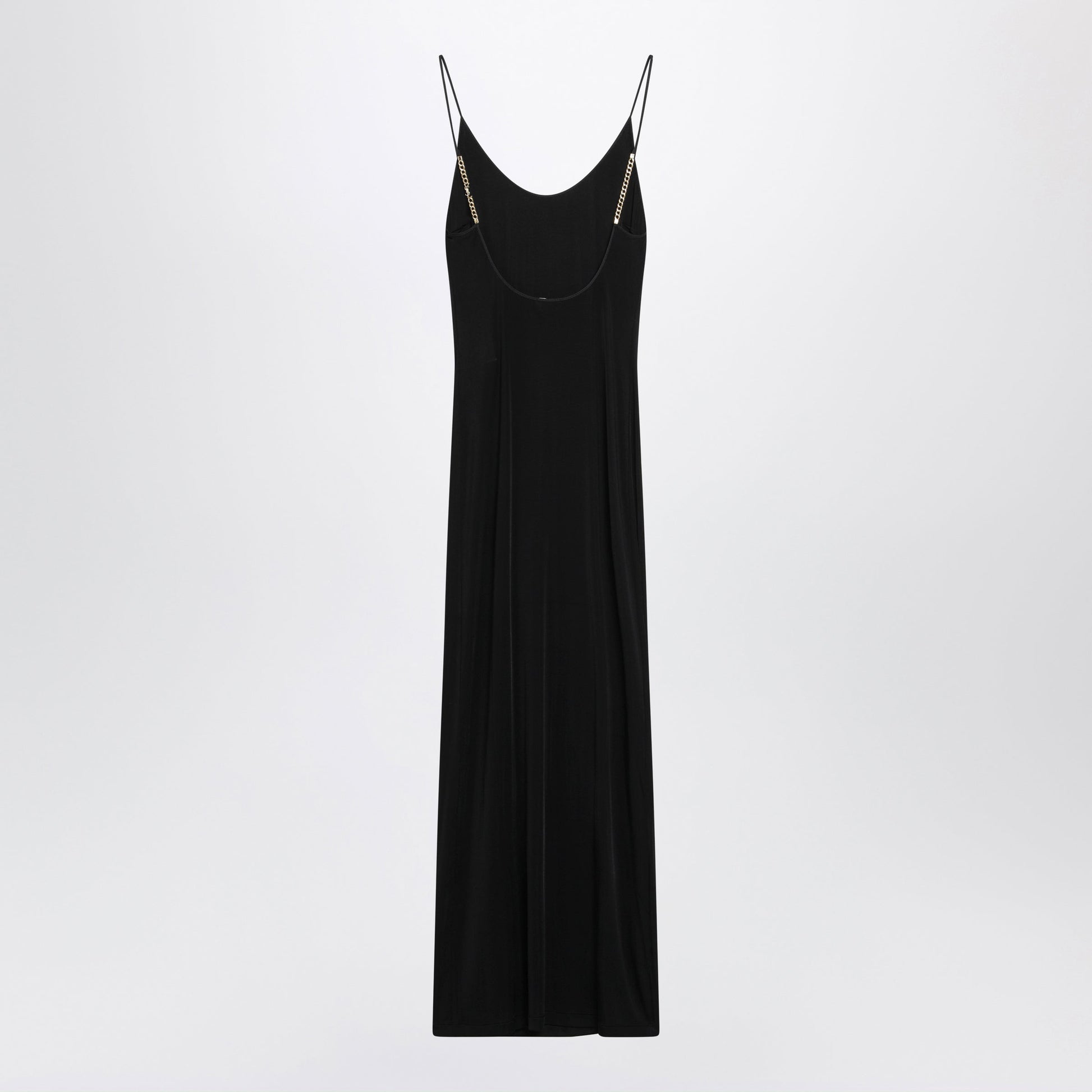 Saint Laurent Backless Black Viscose Maxi Dress Women SAINT LAURENT