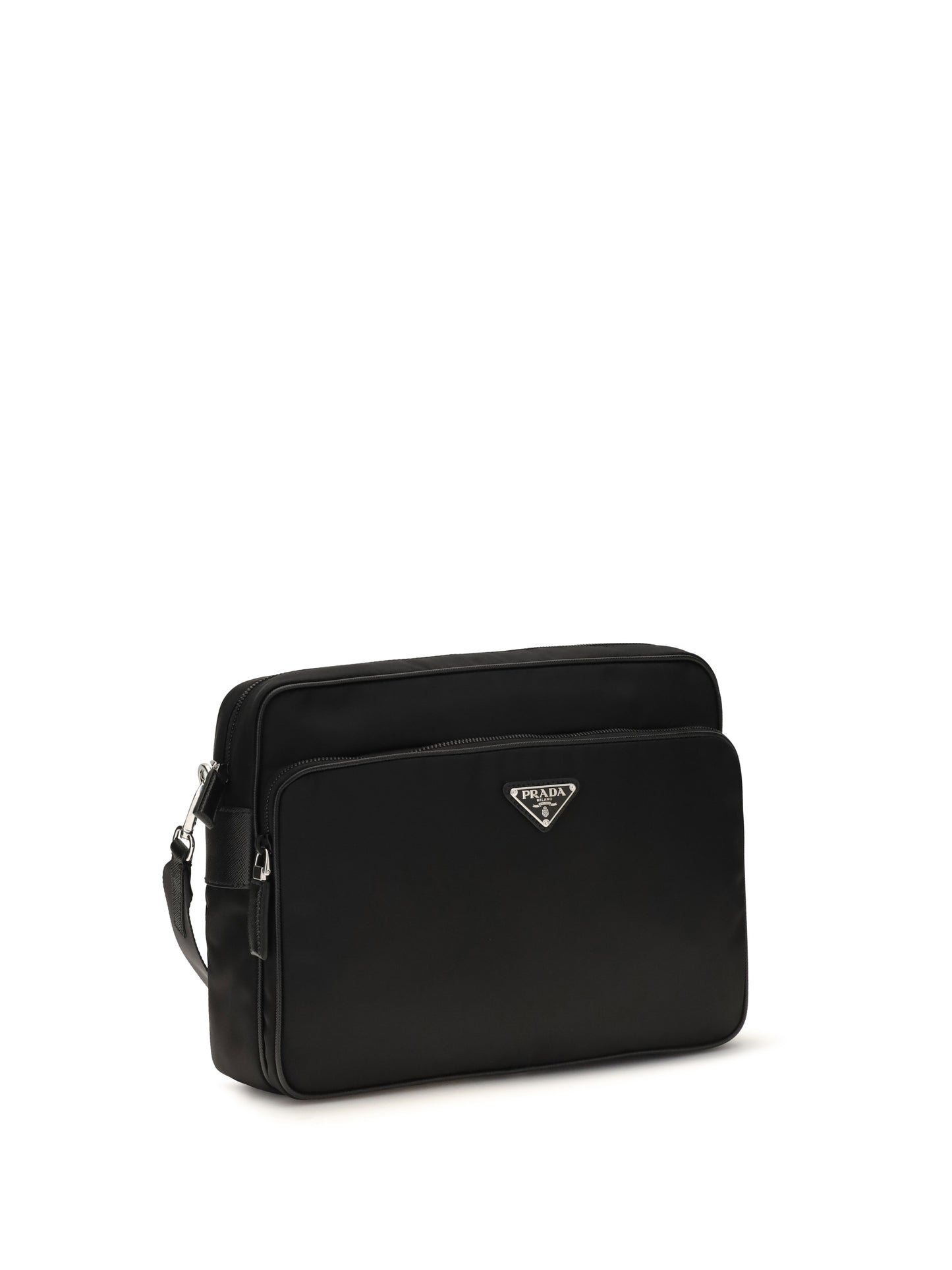 Prada Men Re-Nylon And Leather Shoulder Bag PRADA