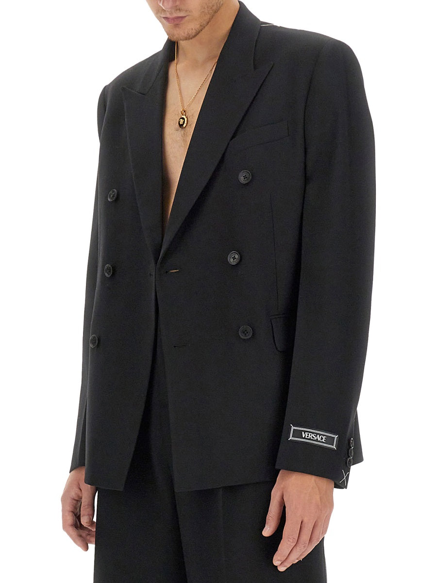 Versace Men Double-Breasted Blazer VERSACE
