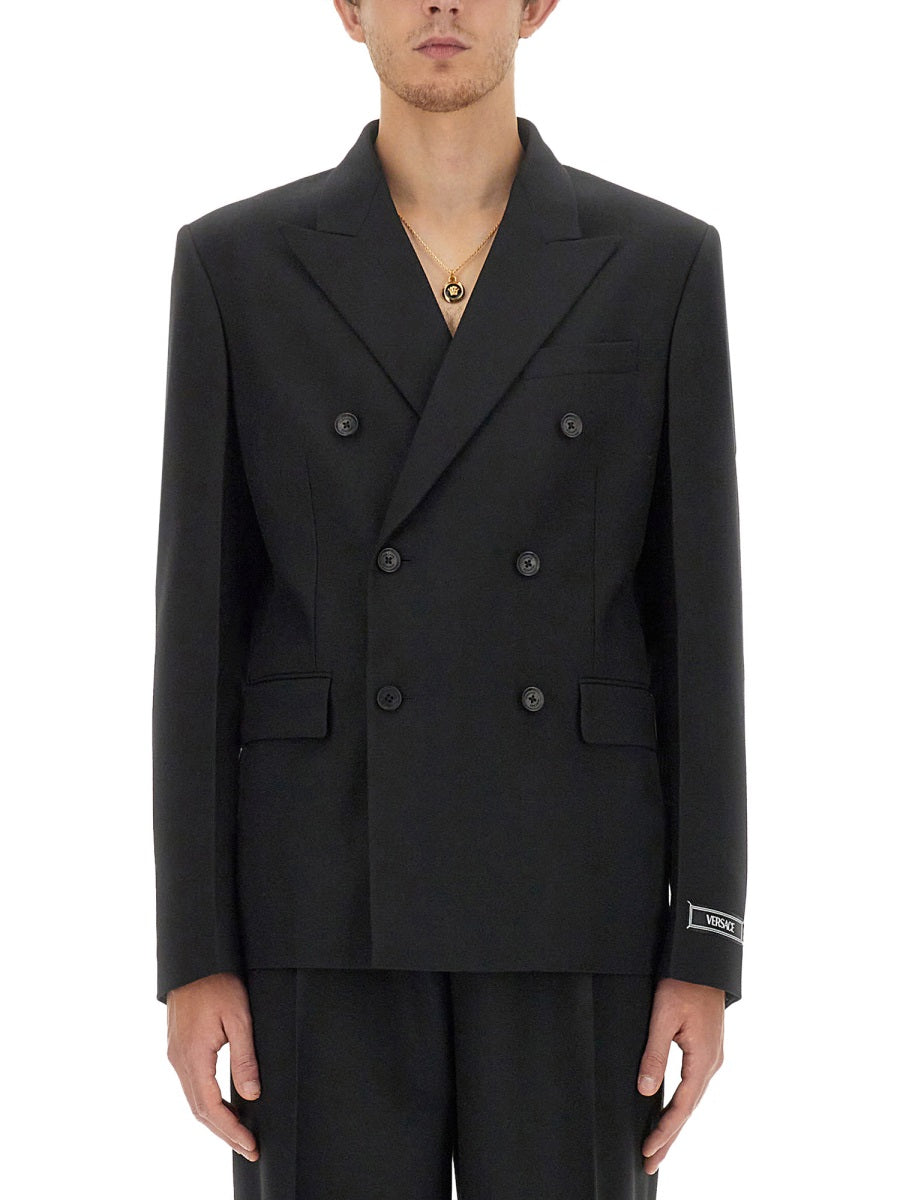 Versace Men Double-Breasted Blazer VERSACE