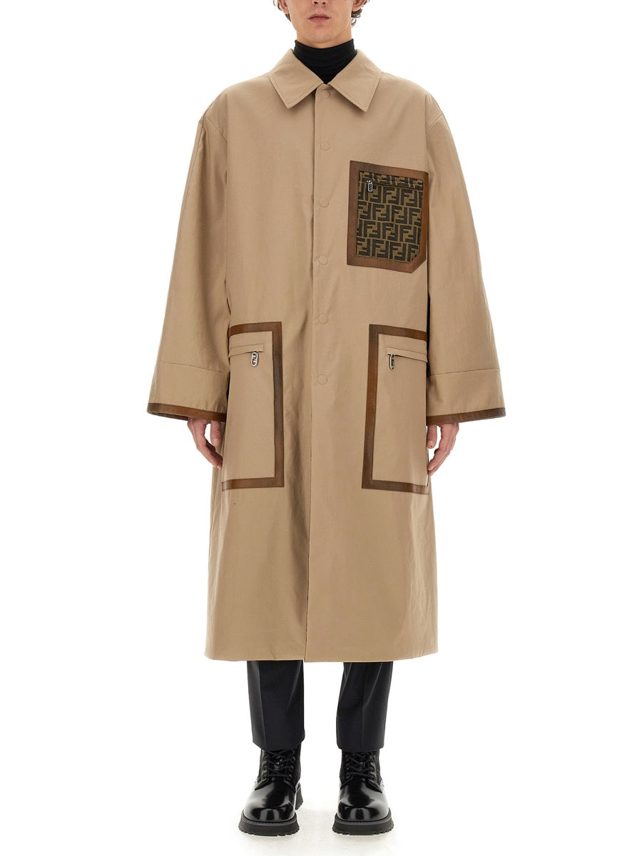 Fendi Men Fabric Trench Coat FENDI