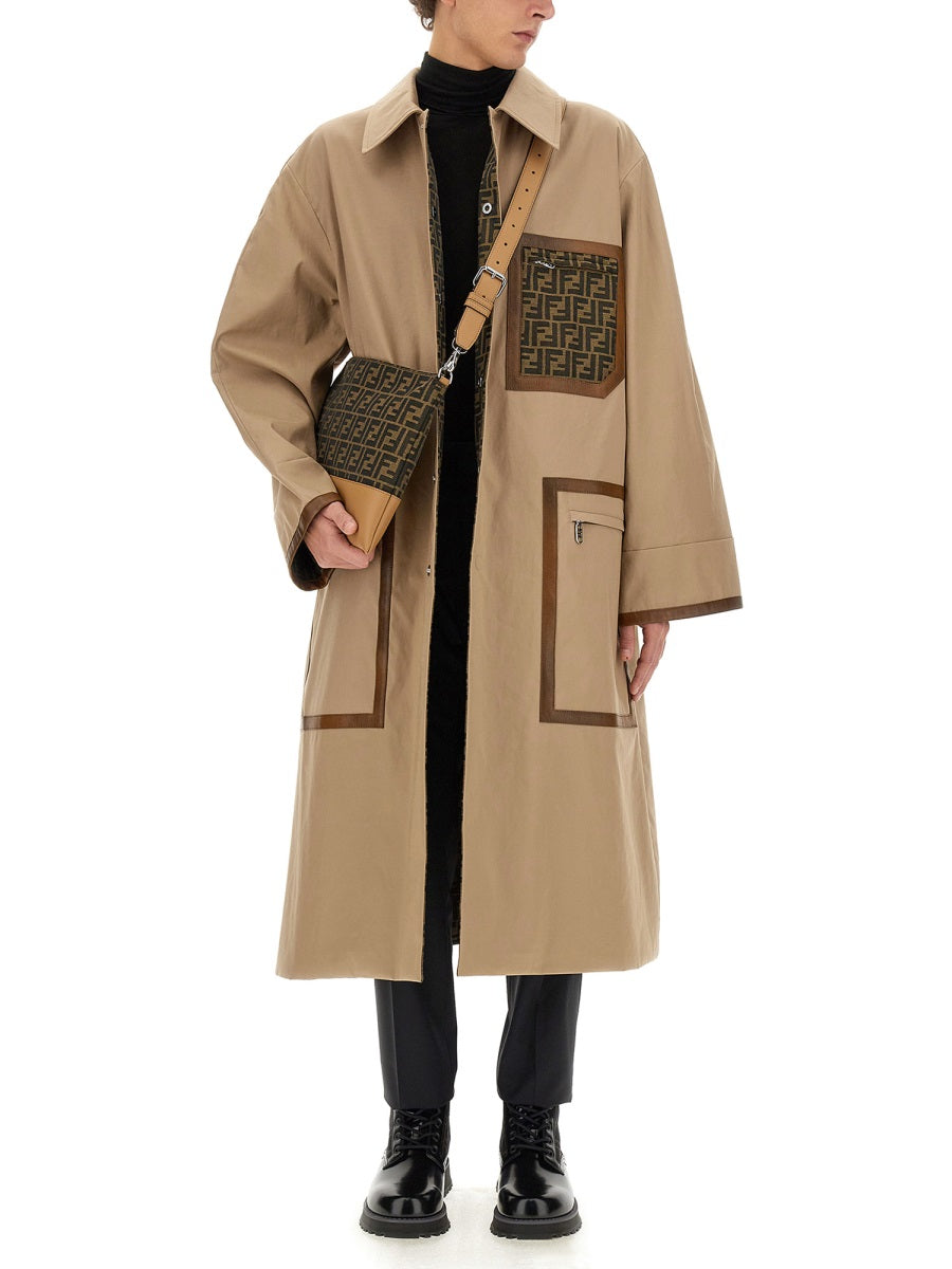 Fendi Men Fabric Trench Coat FENDI
