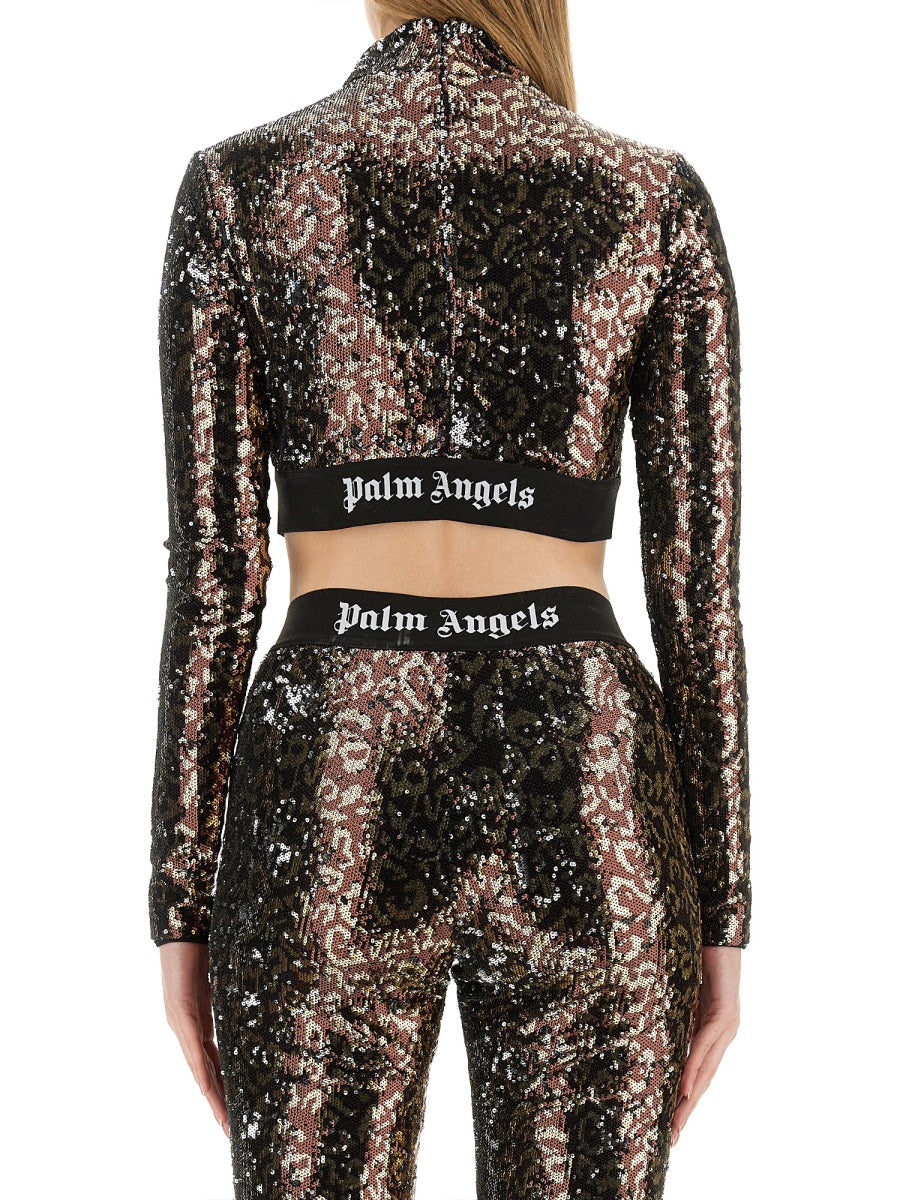 Palm Angels Women Sequined Top PALM ANGELS
