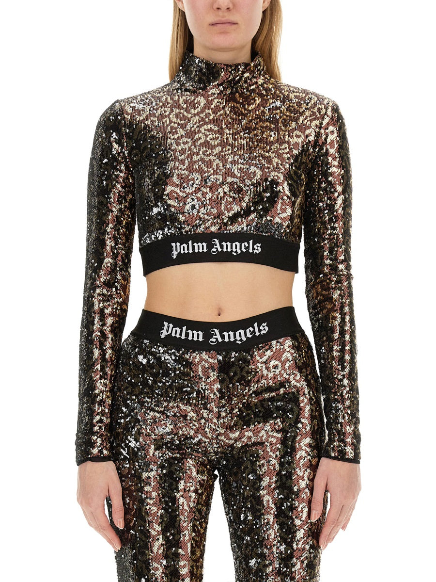Palm Angels Women Sequined Top PALM ANGELS