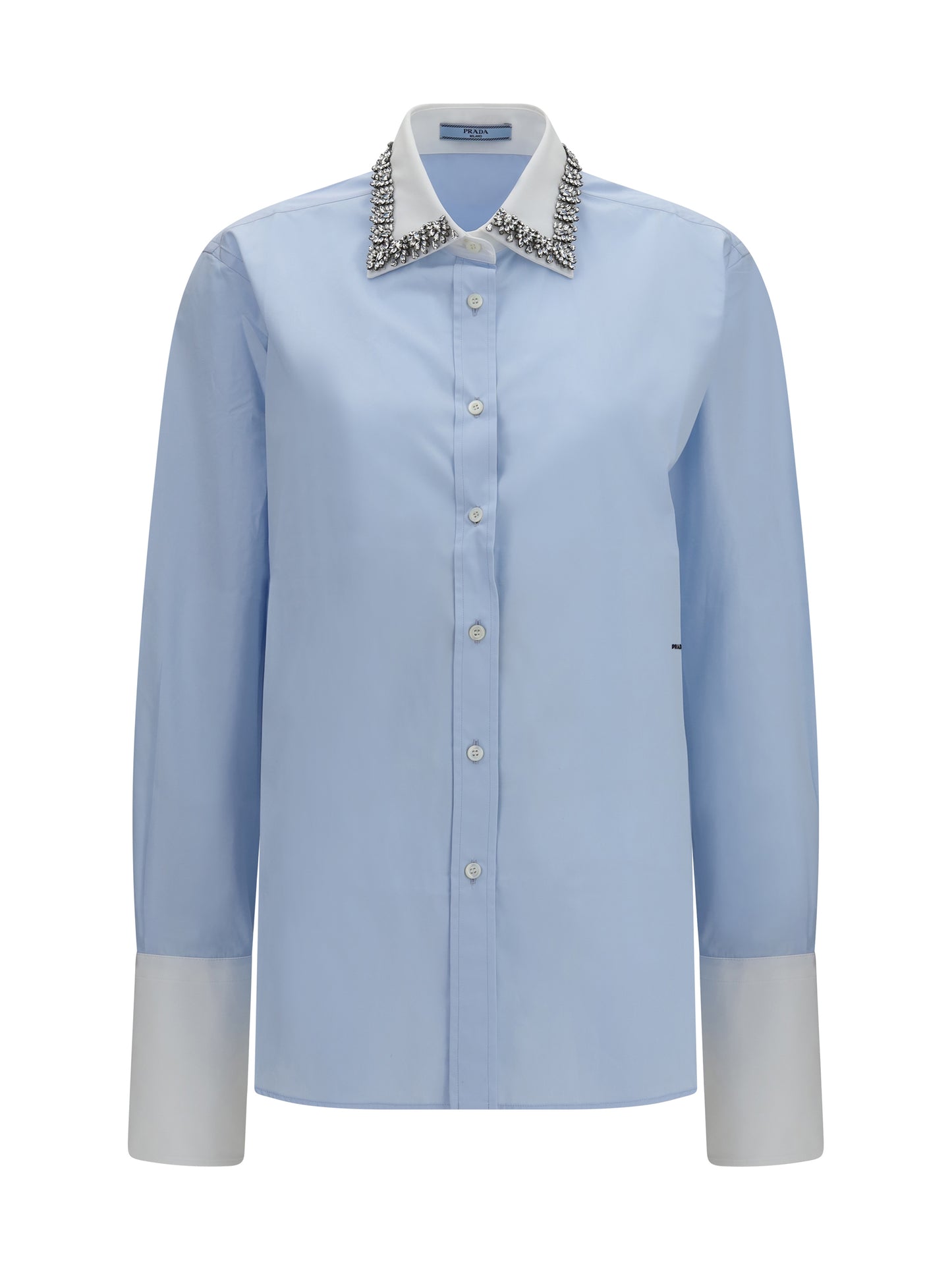 Prada Women Jewel-Embellished Collar Shirt PRADA