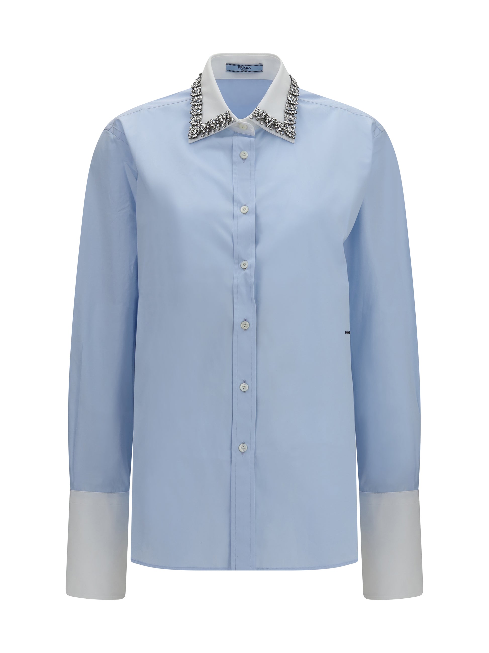 Prada Women Jewel-Embellished Collar Shirt PRADA