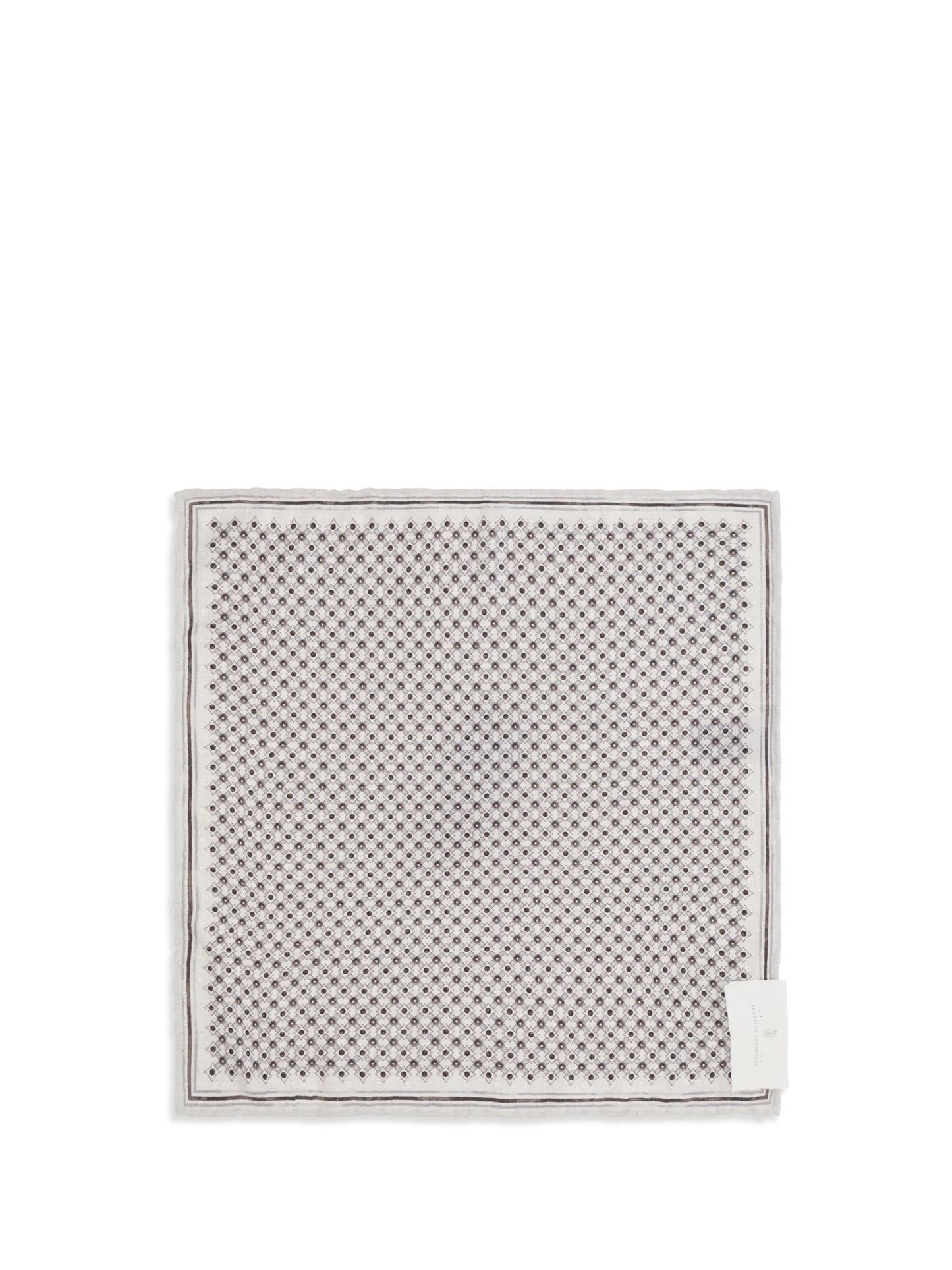 Brunello Cucinelli Men Silk Pochette With Geometric Pattern BRUNELLO CUCINELLI