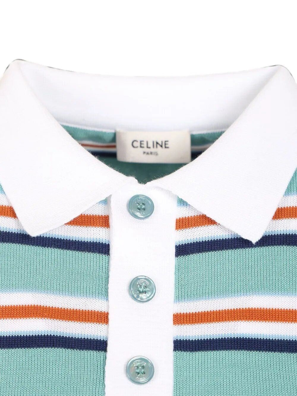 Celine Women Knitted Cotton Polo Shirt CELINE