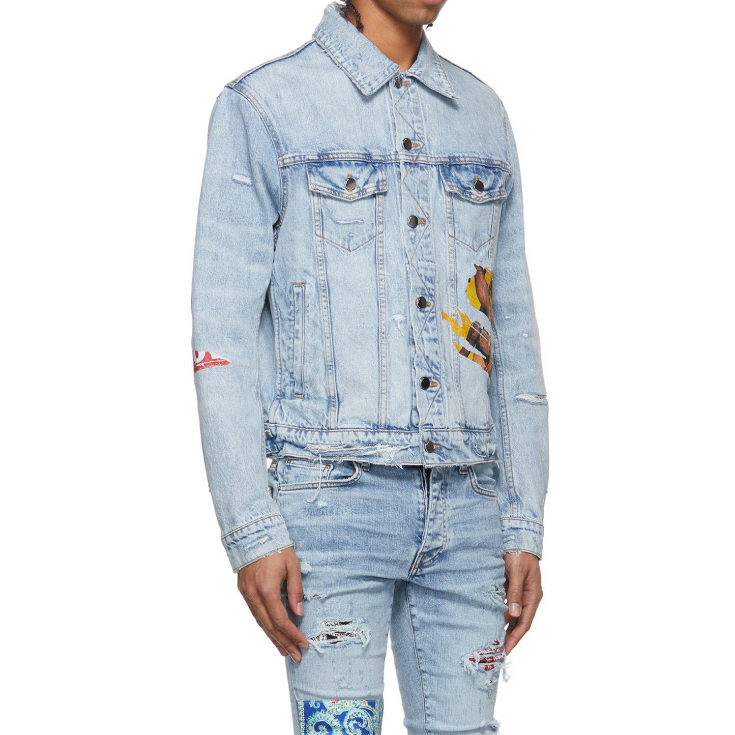 Amiri Playboy Magazine Trucker Denim Jacket Men AMIRI