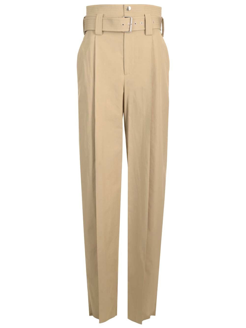 Bottega Veneta Women High-Waisted Trousers With Cotton Belt BOTTEGA VENETA