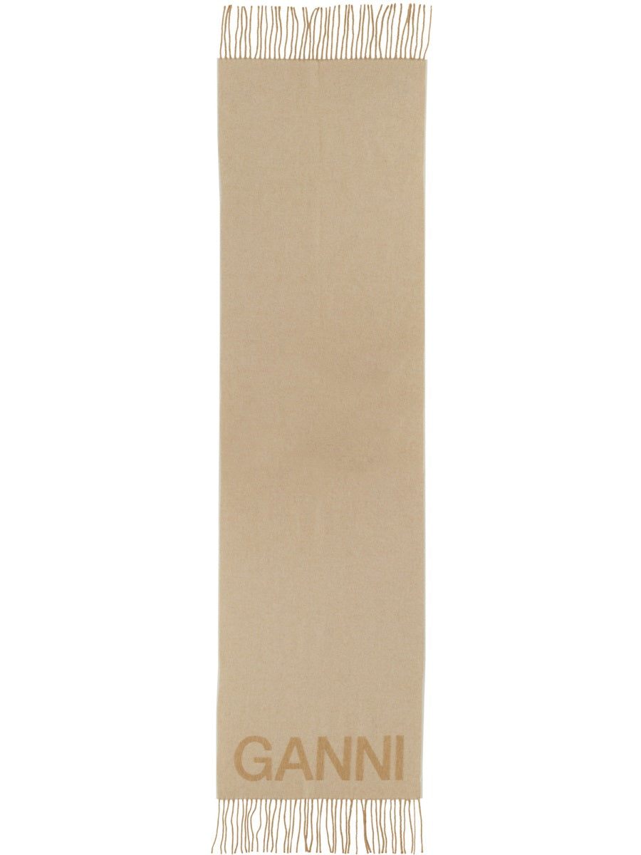 Ganni Women Sciarpa Con Logo GANNI