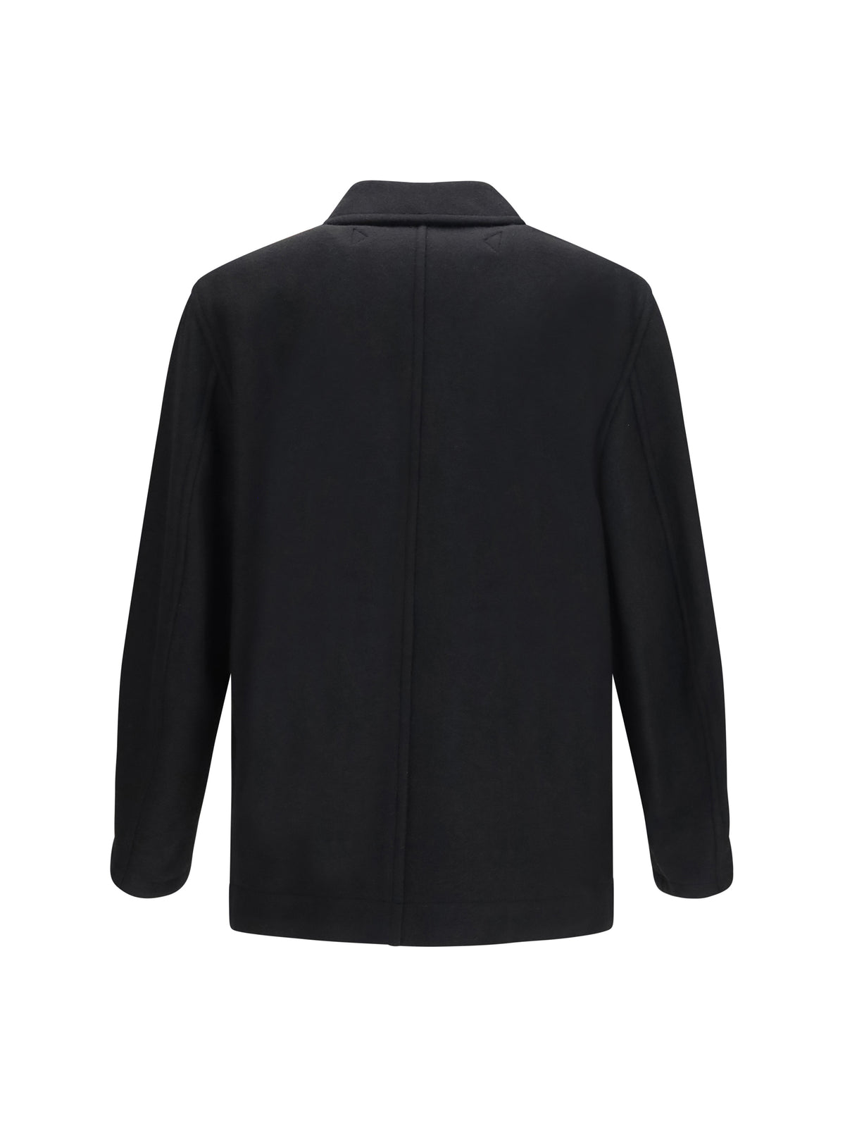 Lemaire Men Short Double-Breasted Wool And Alpaca Coat LEMAIRE
