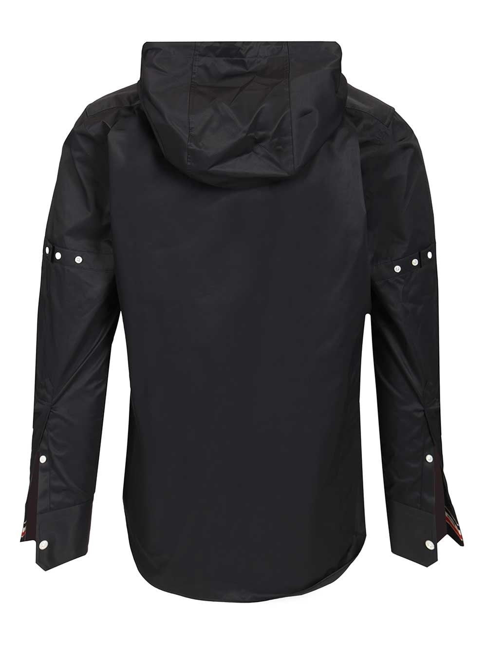 Thom Browne Men Nylon Hooded Shirt THOM BROWNE