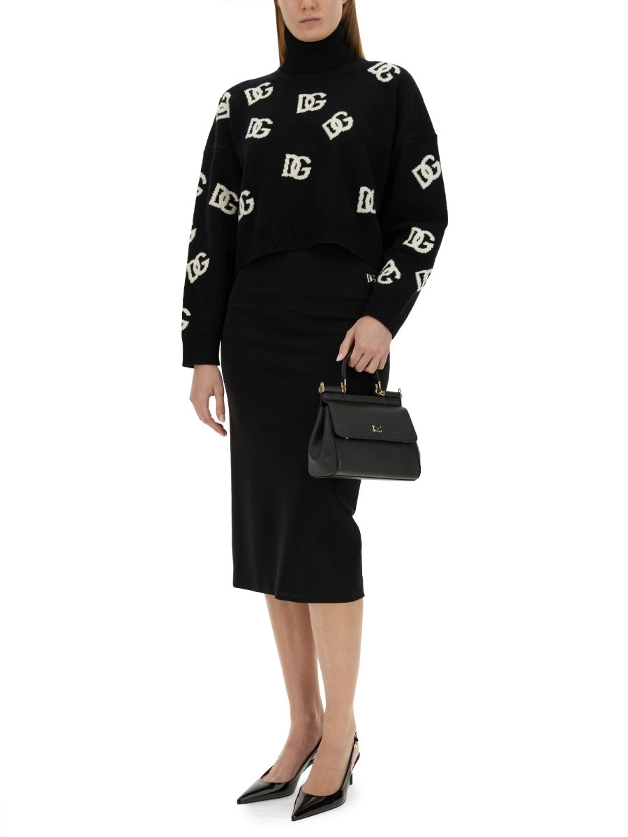 Dolce & Gabbana Women Jersey With Logo Inlay DOLCE & GABBANA
