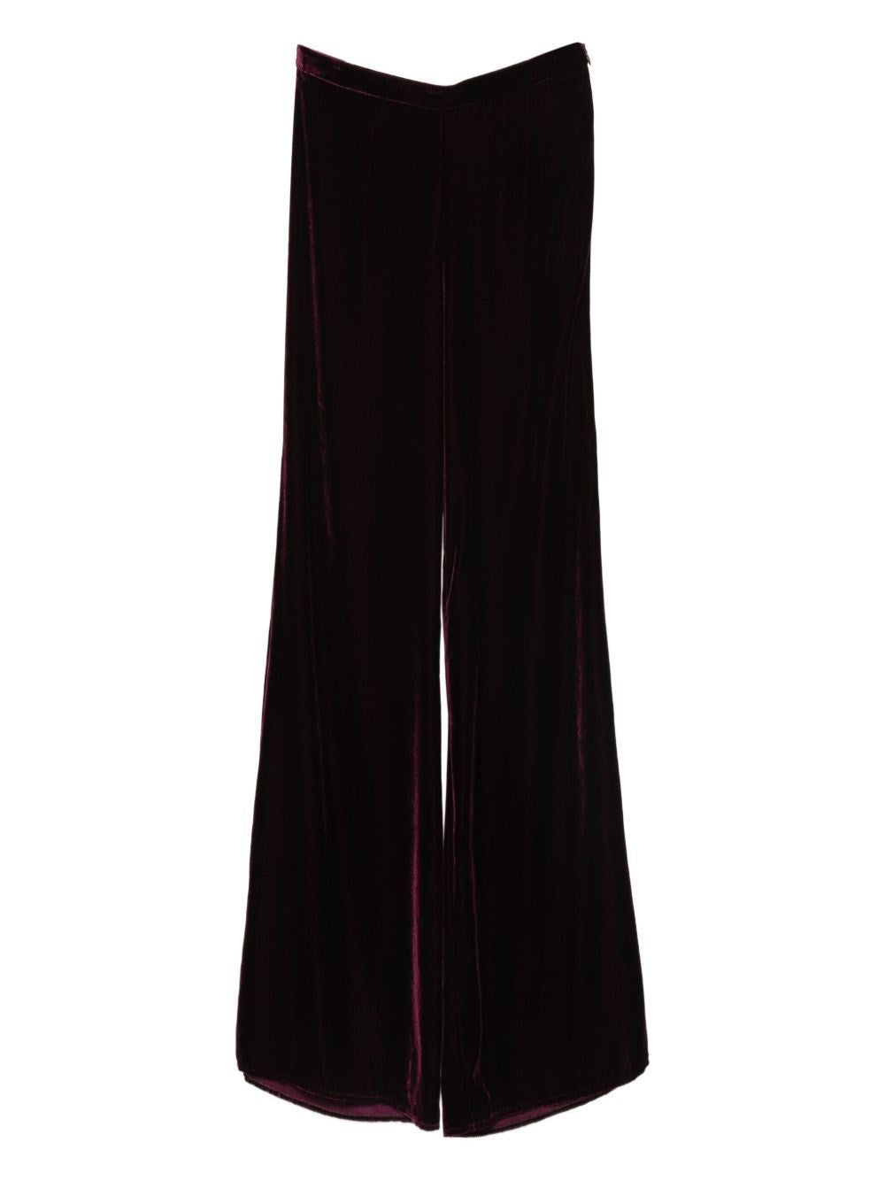 Forte_Forte Women Smooth Velvet Flared Trousers FORTE FORTE